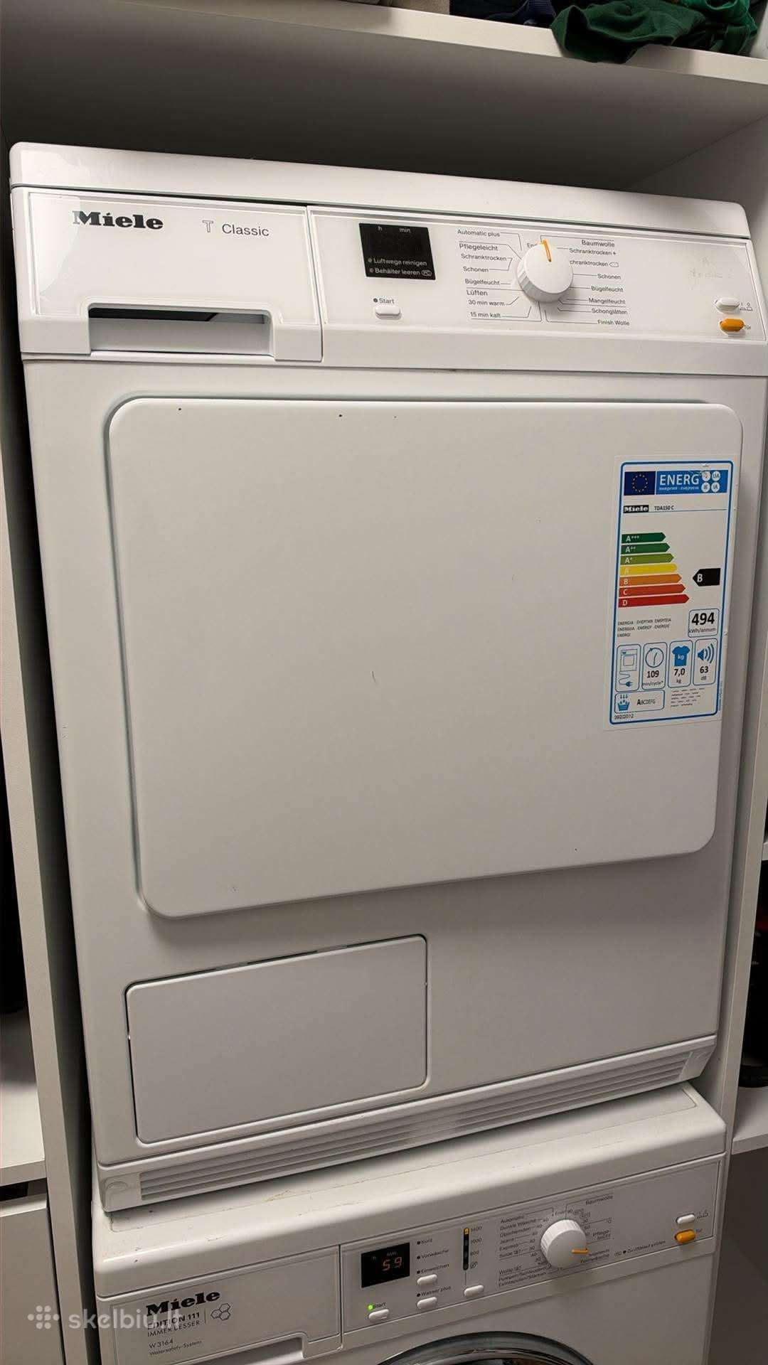 Tvarkinga džiovyklė Miele Tda150 C
