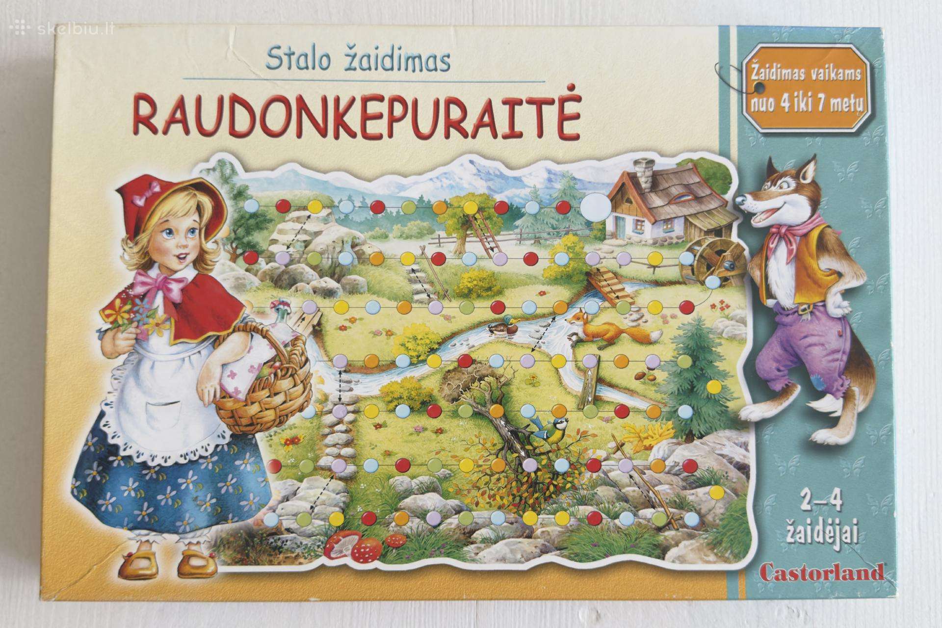 Vaikiškas stalo žaidimas „raudonkepuraitė“