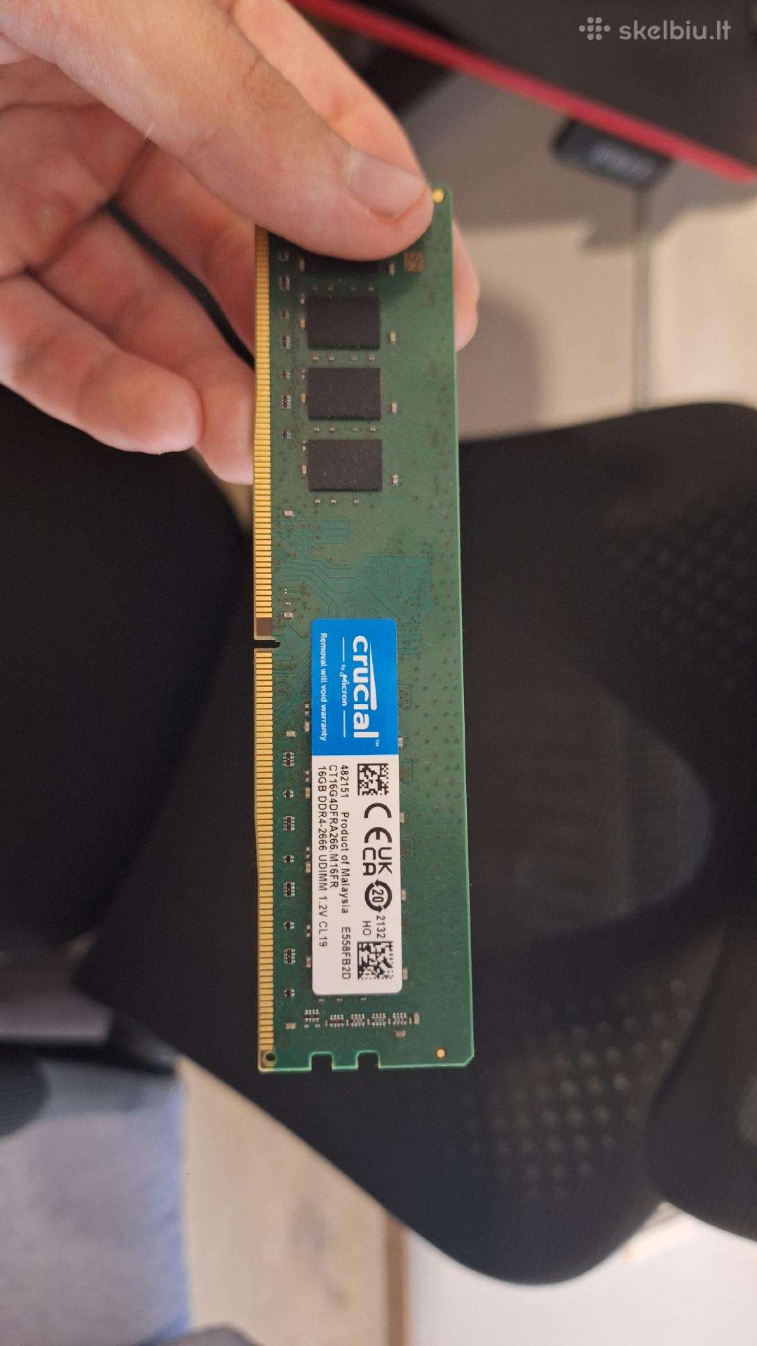 Ddr4 ramai, 1x16gb, 2666mhz