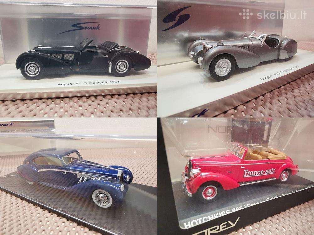 1:43 Prancūziškų (Istorinių) Automobilių Modeliai