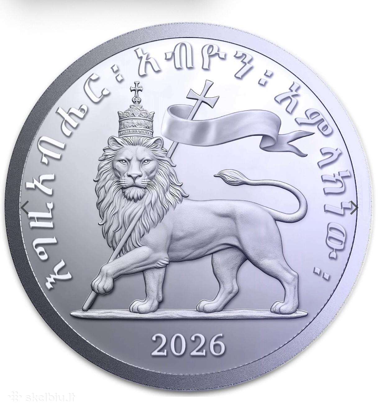 1oz investicinė gryno titano moneta 999.99
