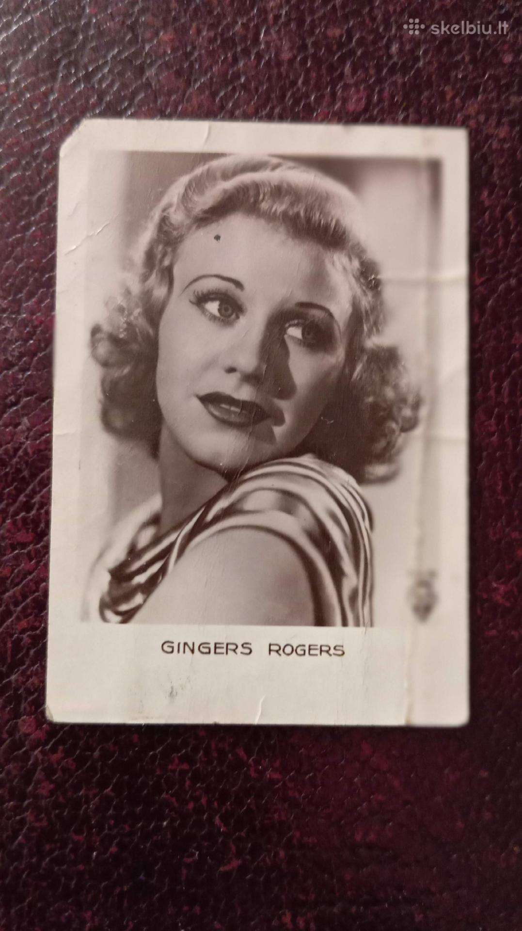 Pranc.šokolado kortelė – Ginger Rogers(~1930 m.)