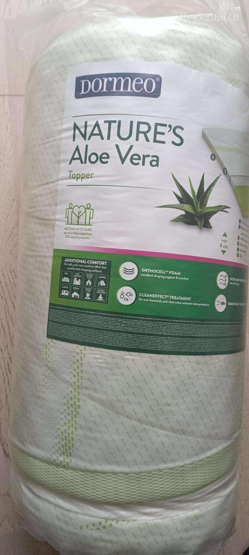 -60% Antčiužiniui Dormeo Aloe Vera 5 zonų, 4 cm