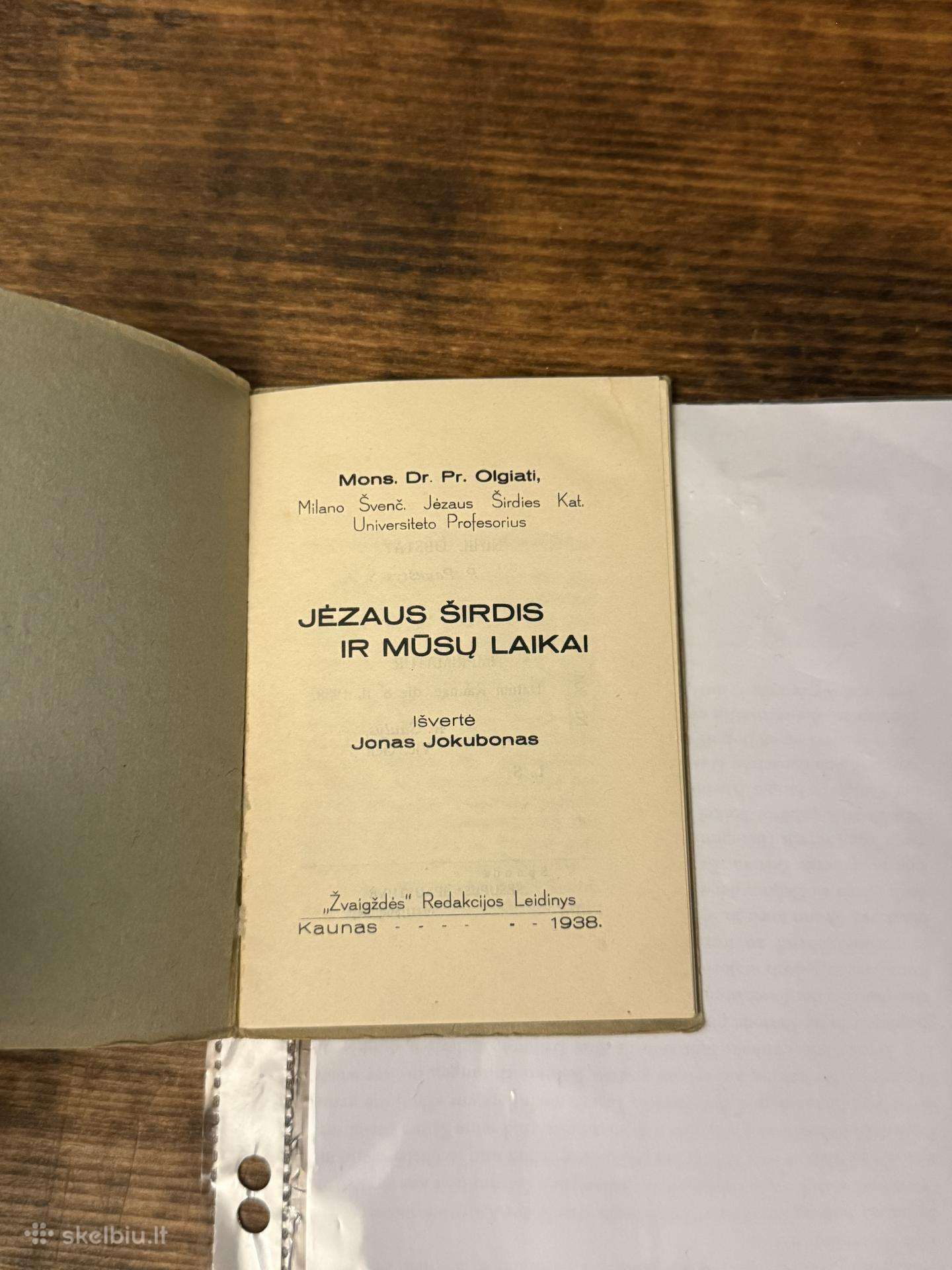 Jėzaus širdis ir mūsų laikai 1938 m.