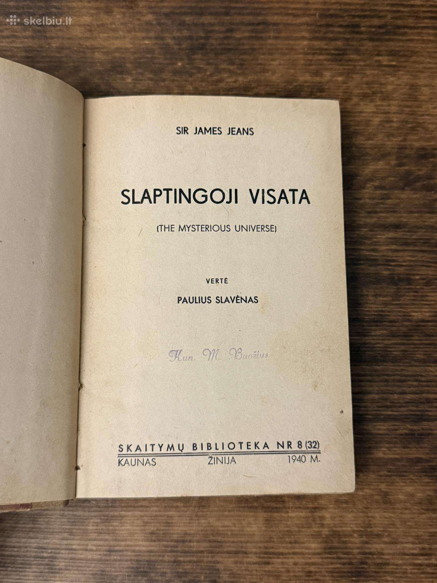 Slaptingoji visata 1940 m.antikvarinė knyga