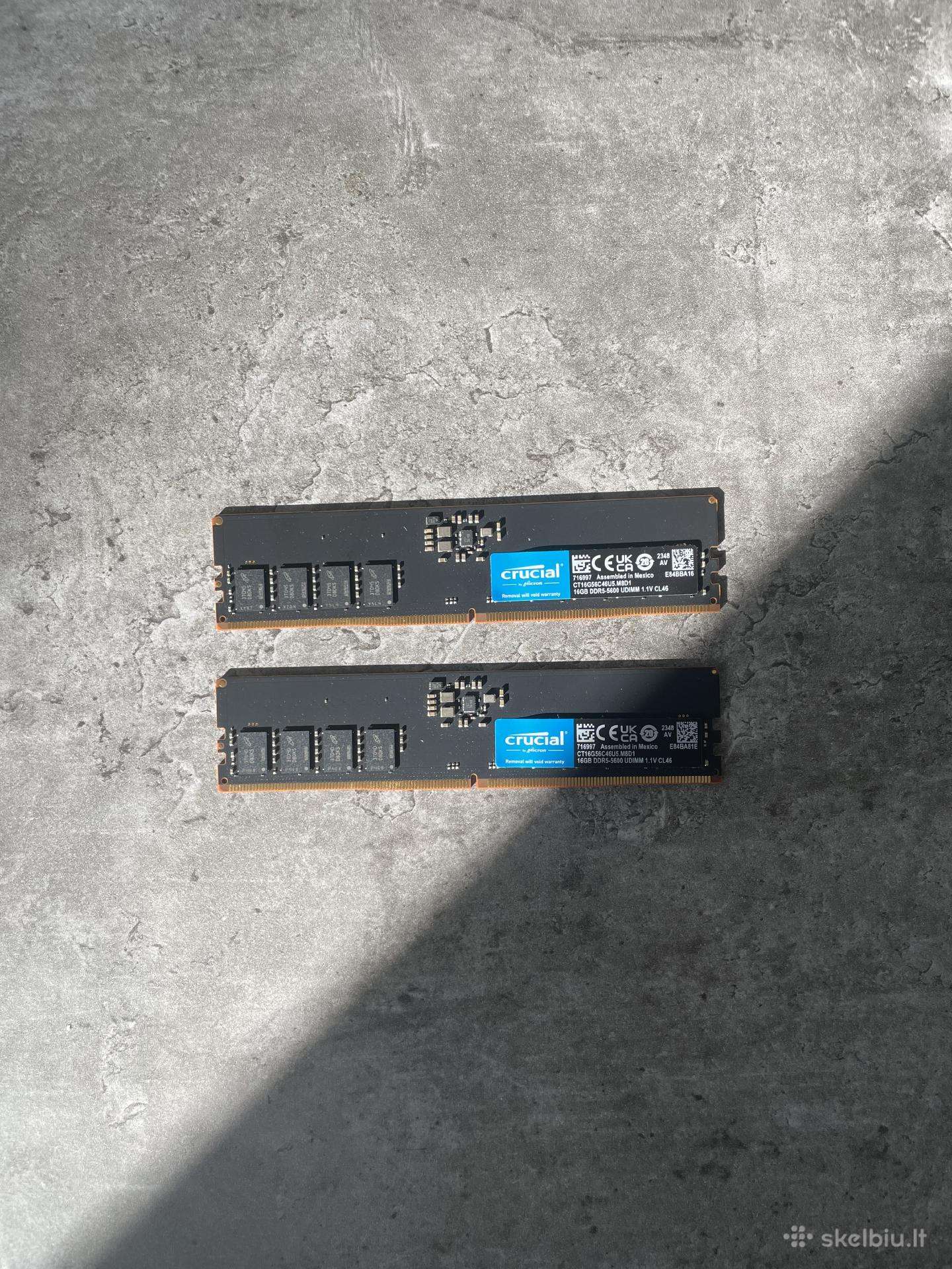 Crucial 32gb (2x16gb) Ddr5-5600 Cl46 RAM