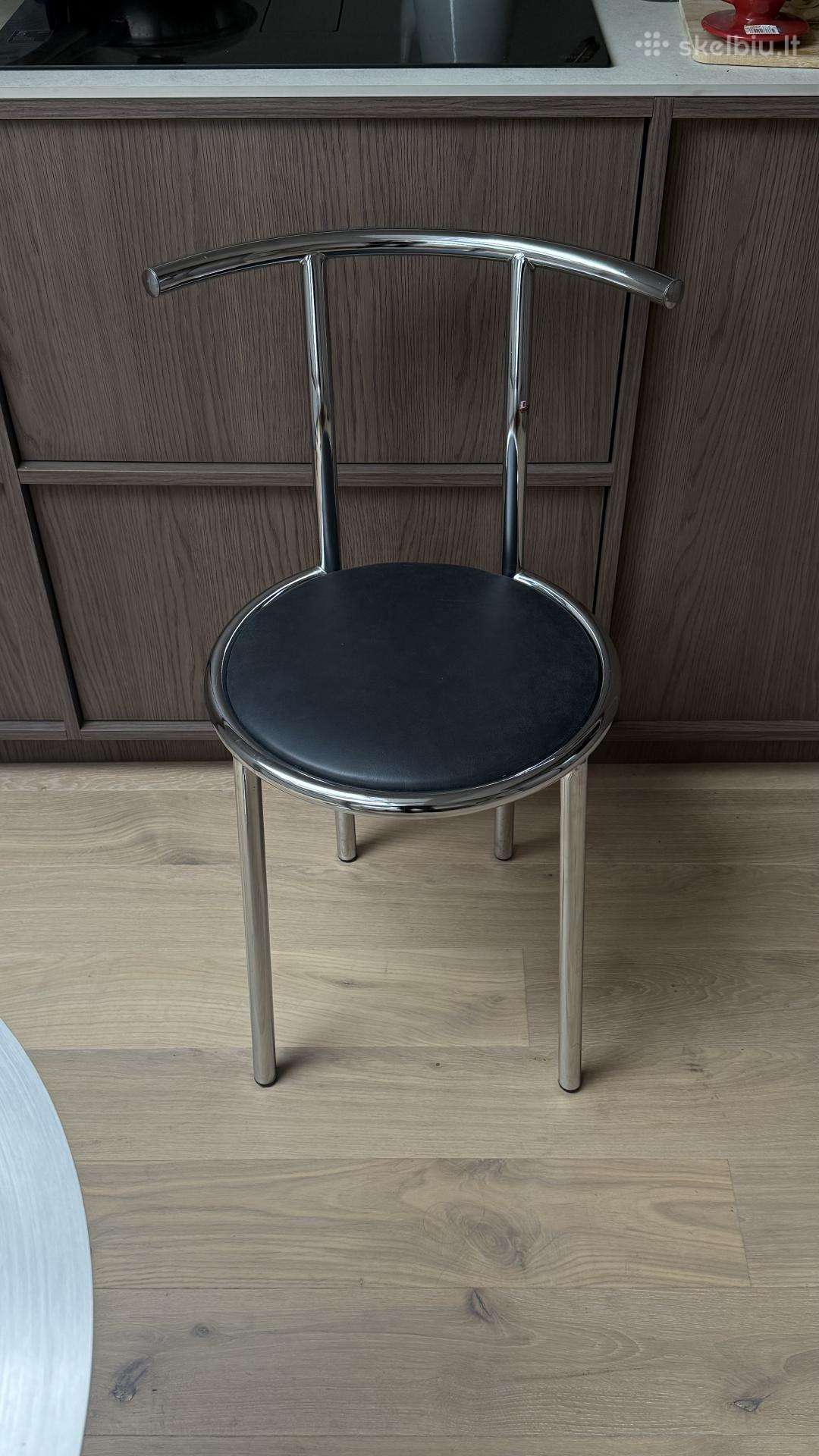 Vintažinės chromuotos kėdės