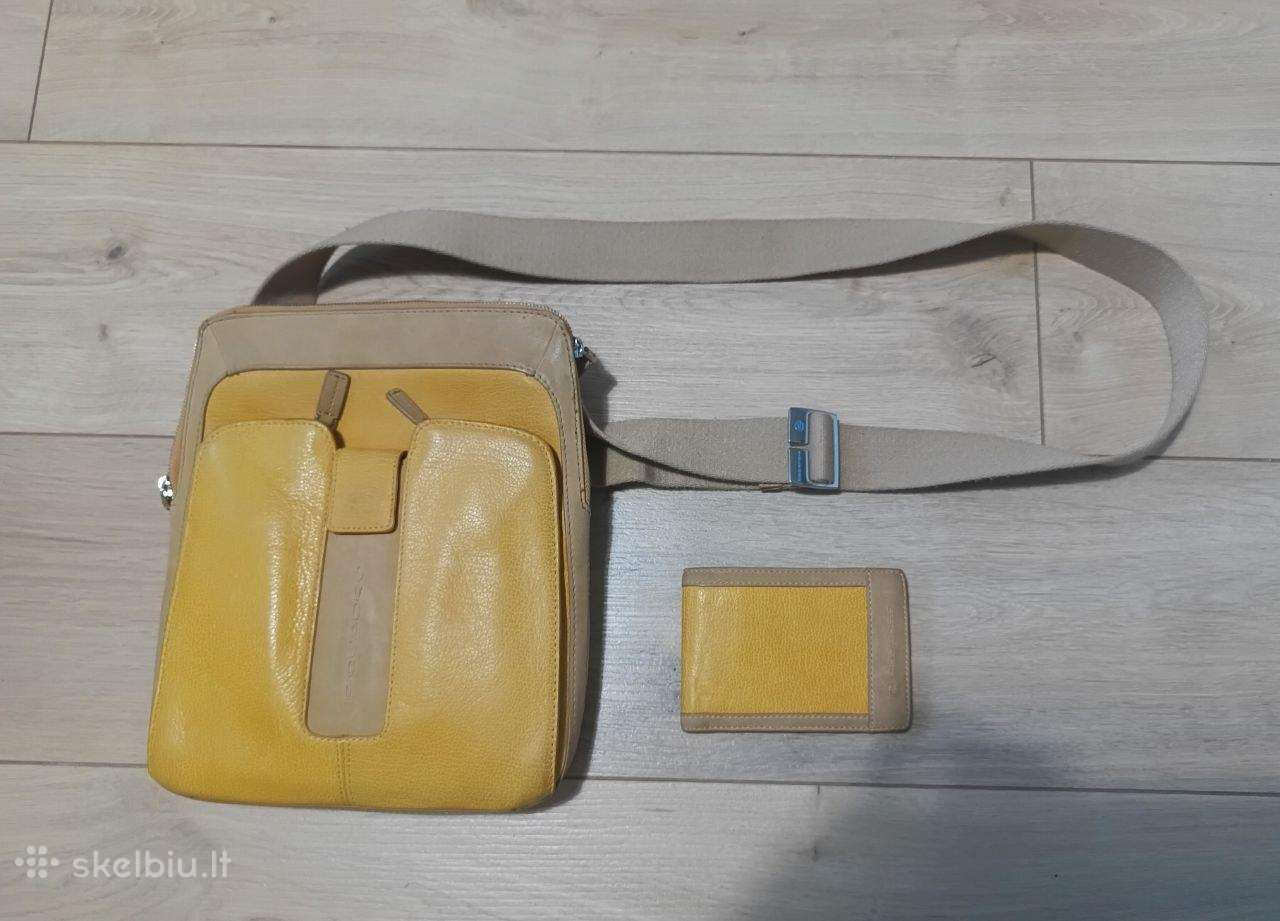 Piquadro rinkinys. Rankinė per petį ir piniginė