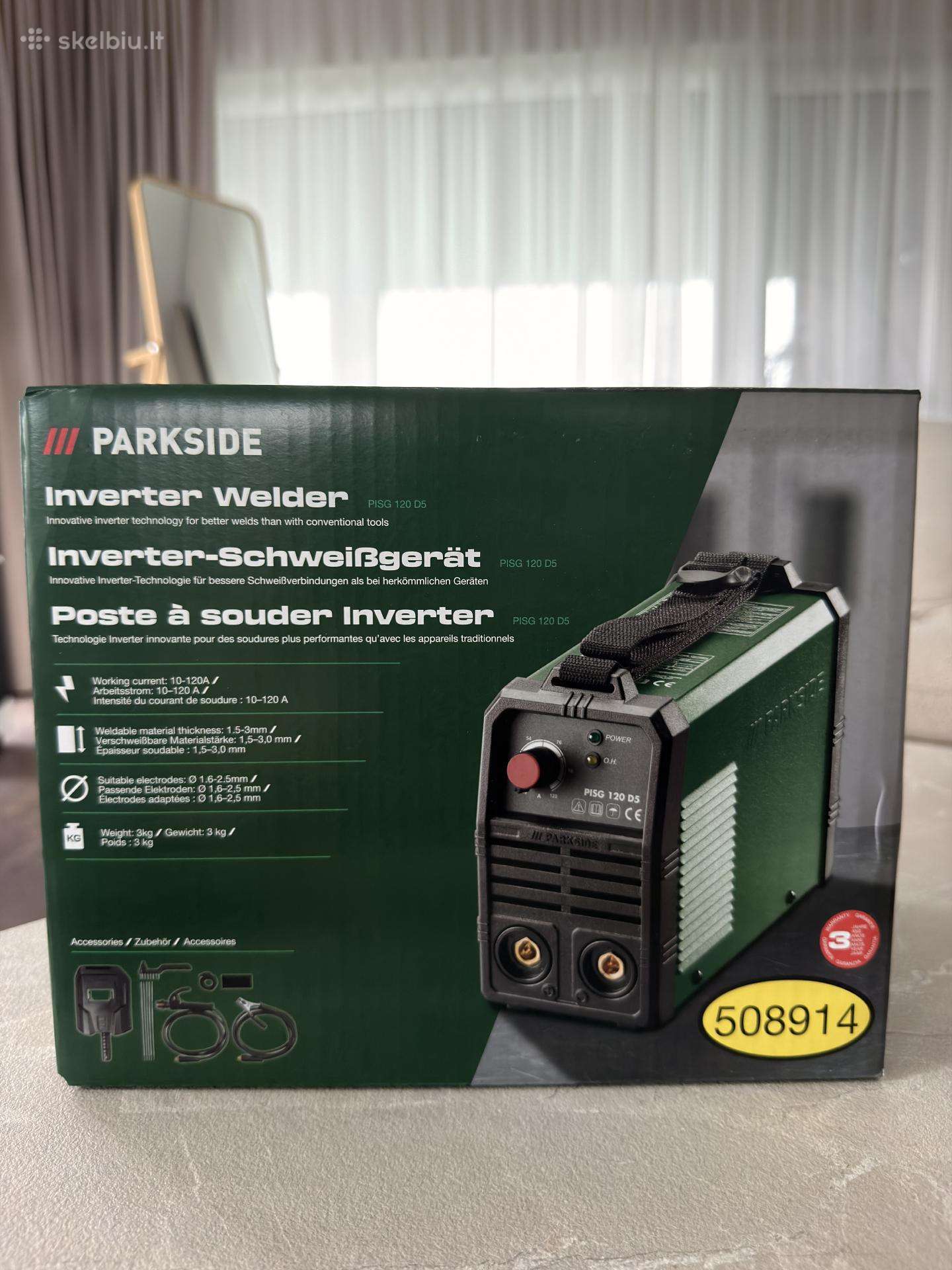 Parkside suvirino aparatas