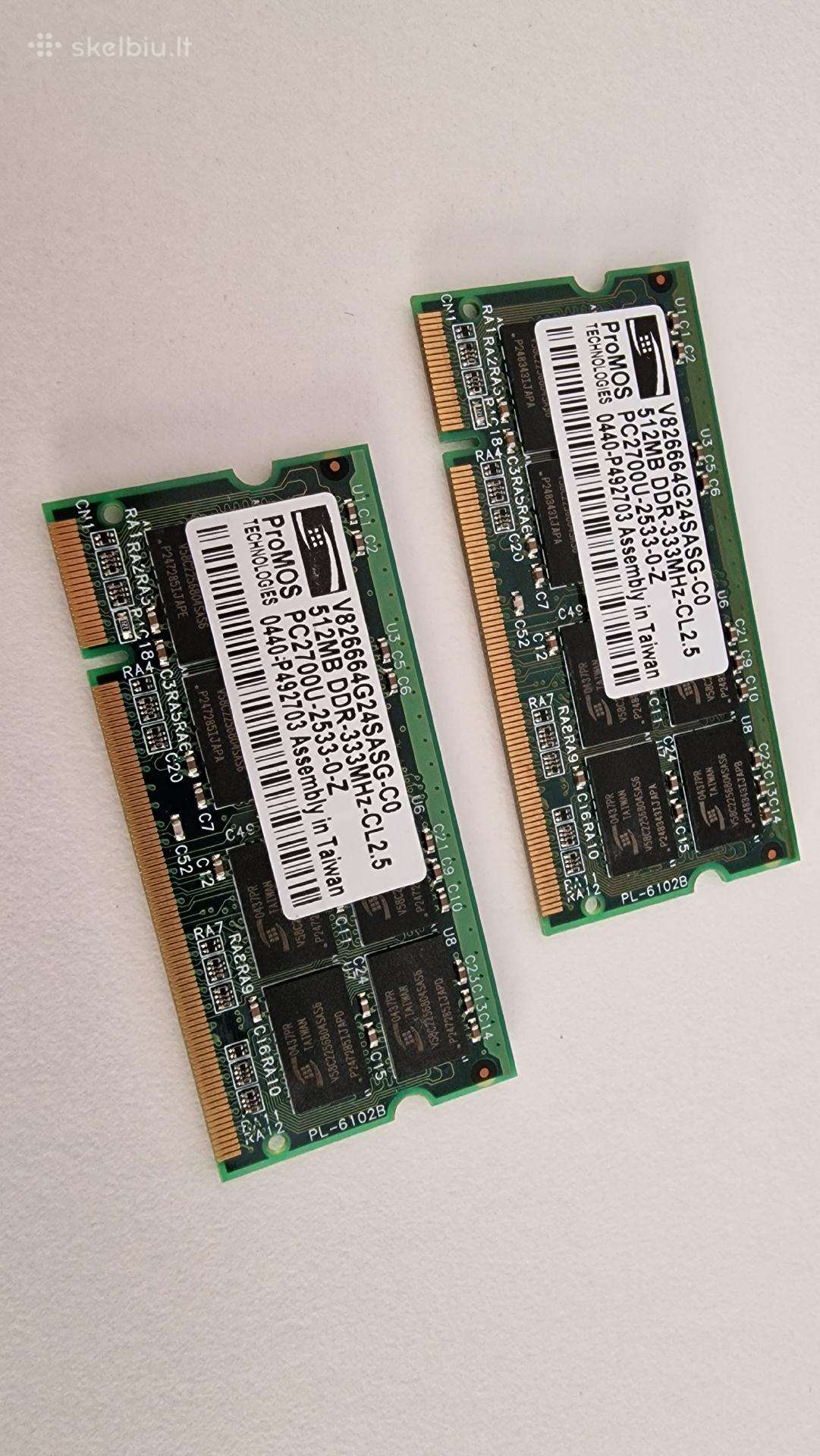 512mb Ddr Sodimm Non Ecc Pc-2700 333mhz