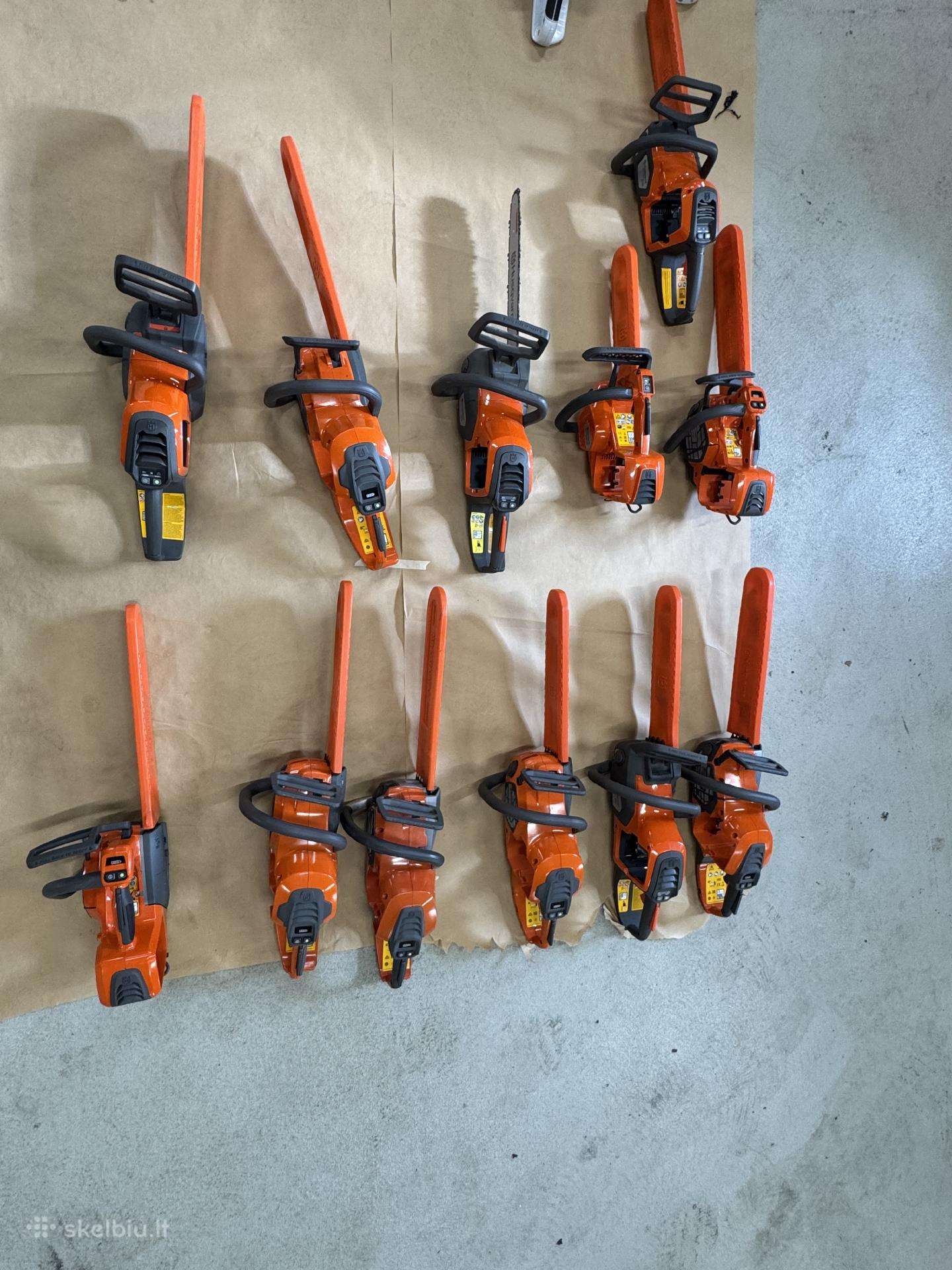 Stihl ir Husqvarna akumuliatoriniai pjuklai