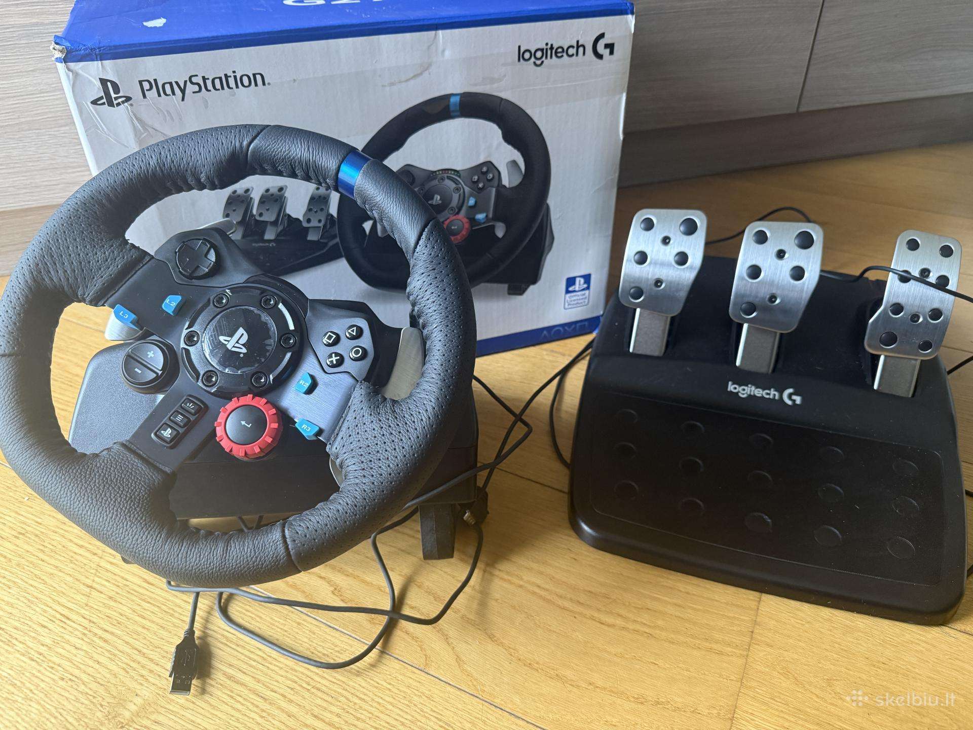Logitech G29 Driving Force vairas su pedalais