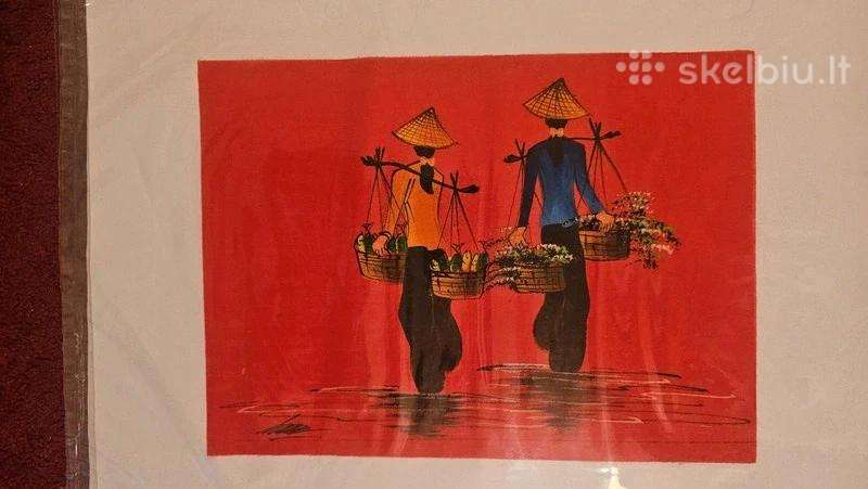 Šilkografija iš Vietnamo. Viet Nam