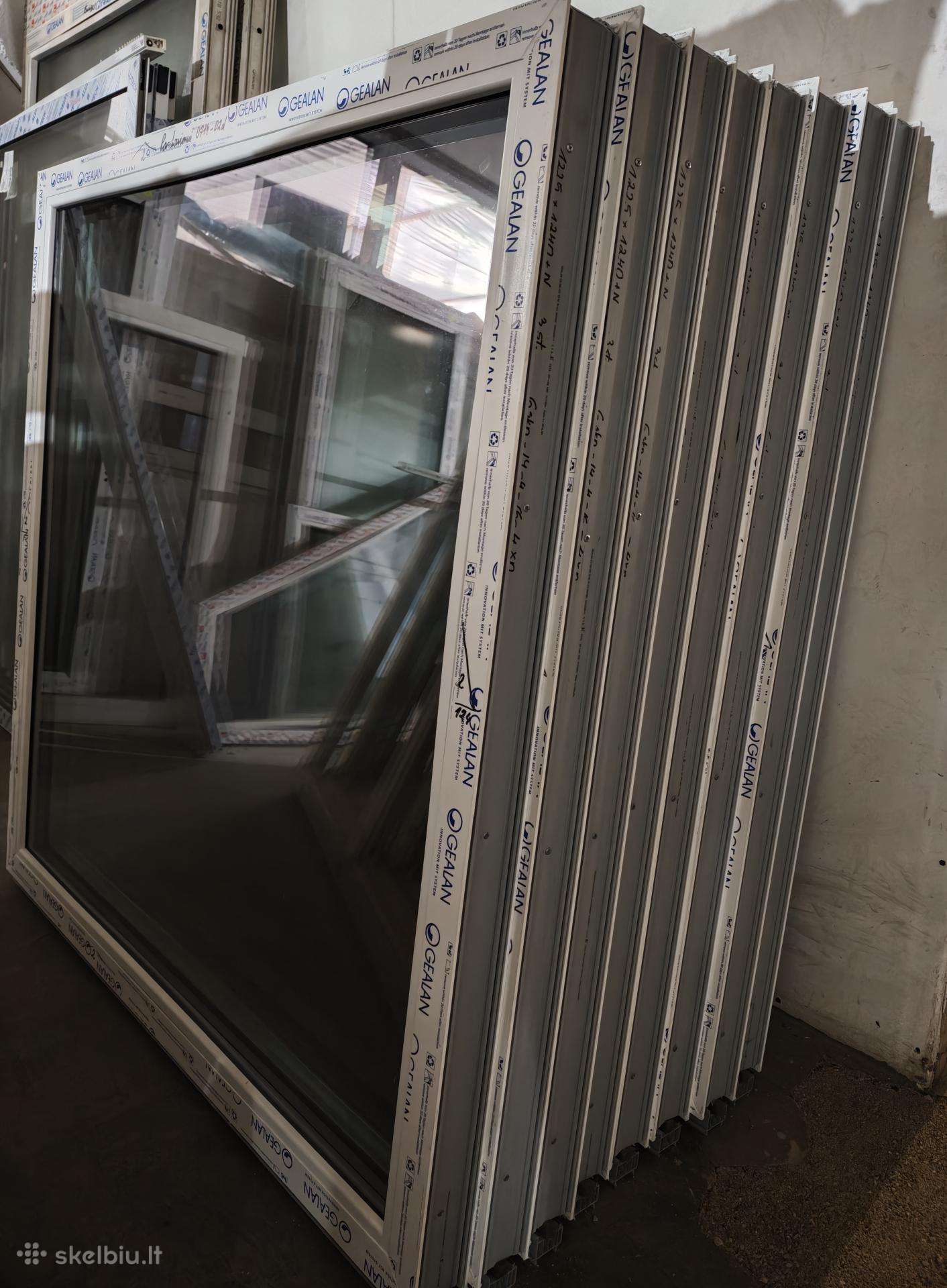 Nauji pvc langai 1225x1240, 8 vnt.