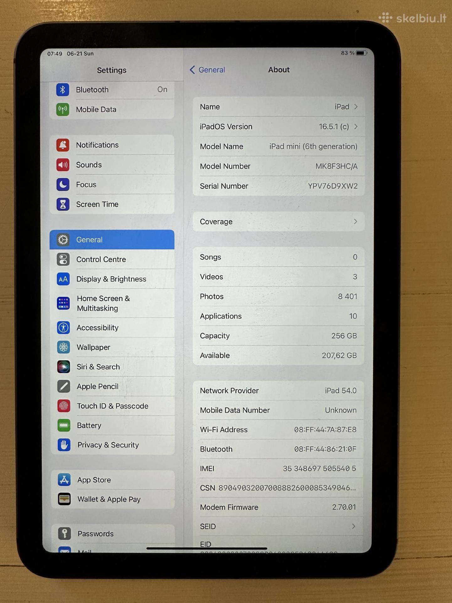 iPad mini 256g + cellular