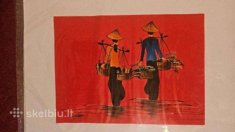 Šilkografija iš Vietnamo. Viet Nam