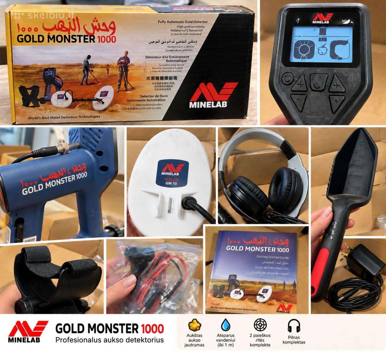 Minelab Gold Monster 1000 – puikios būklės