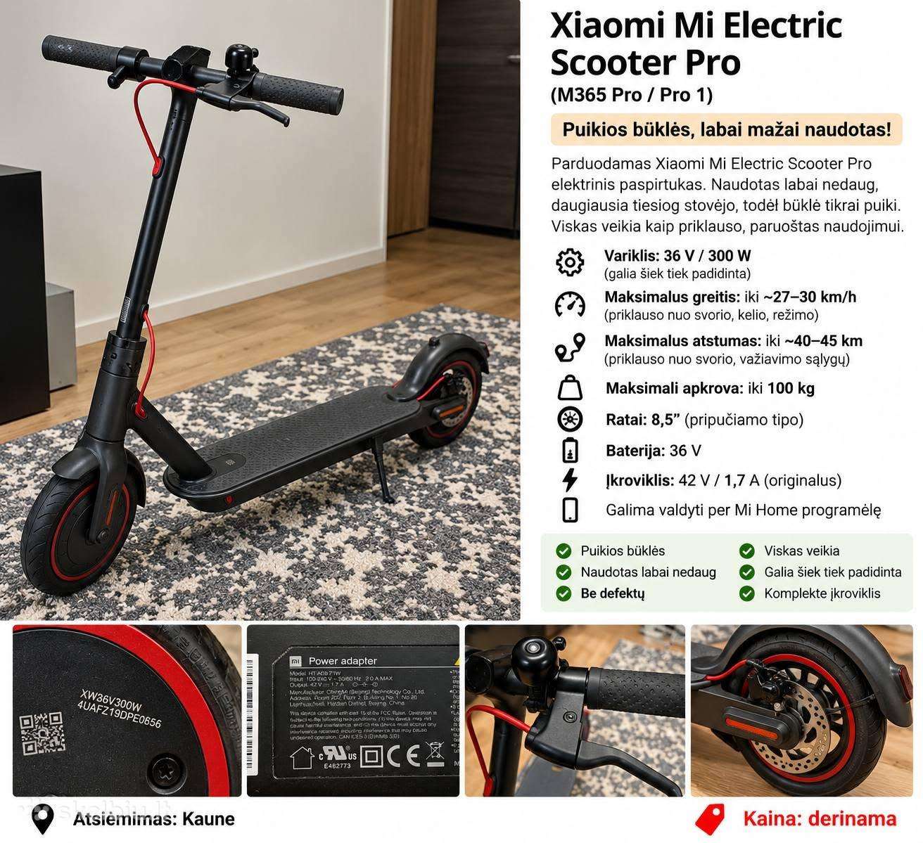 **Xiaomi Mi Electric Scooter Pro (M365 Pro / Pro 1