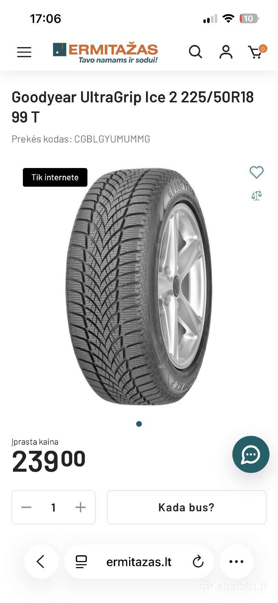 Goodyear, зимние 225/50 R18