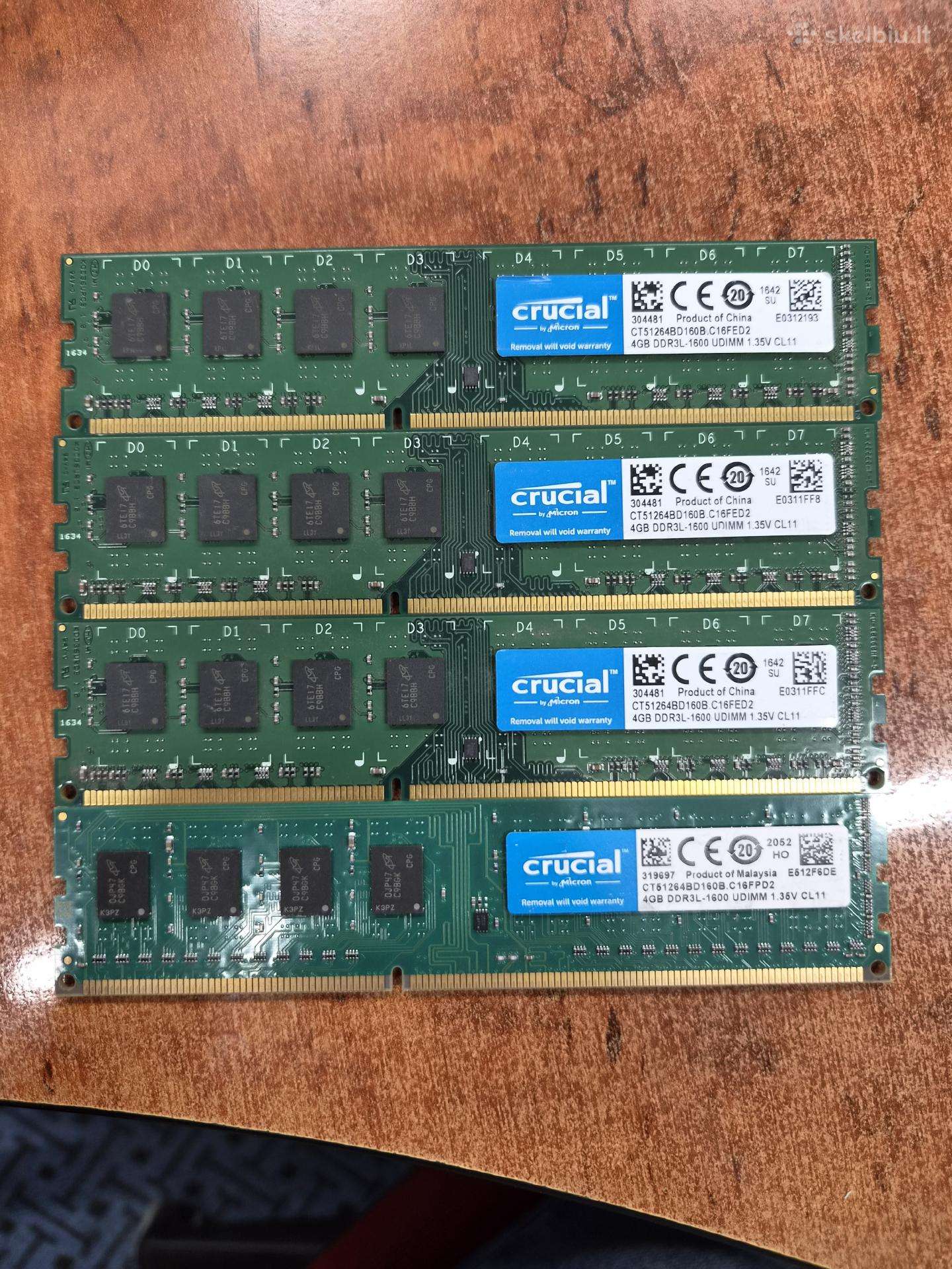 4x4 GB Ddr3-1600