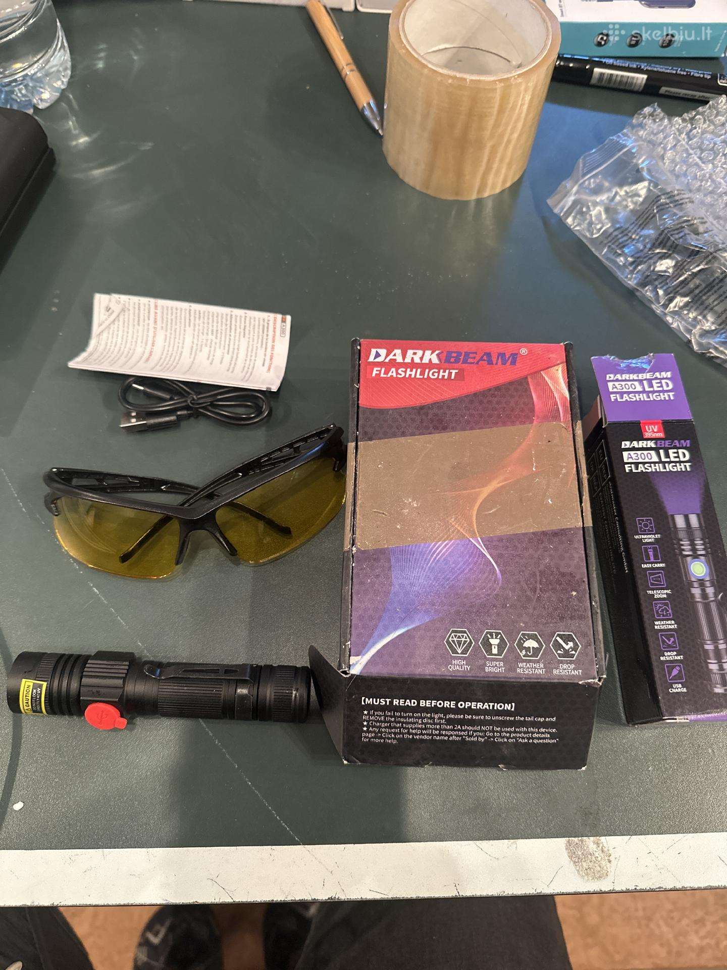 Darkbeam A300 Uv 395 nm + Uv akiniai