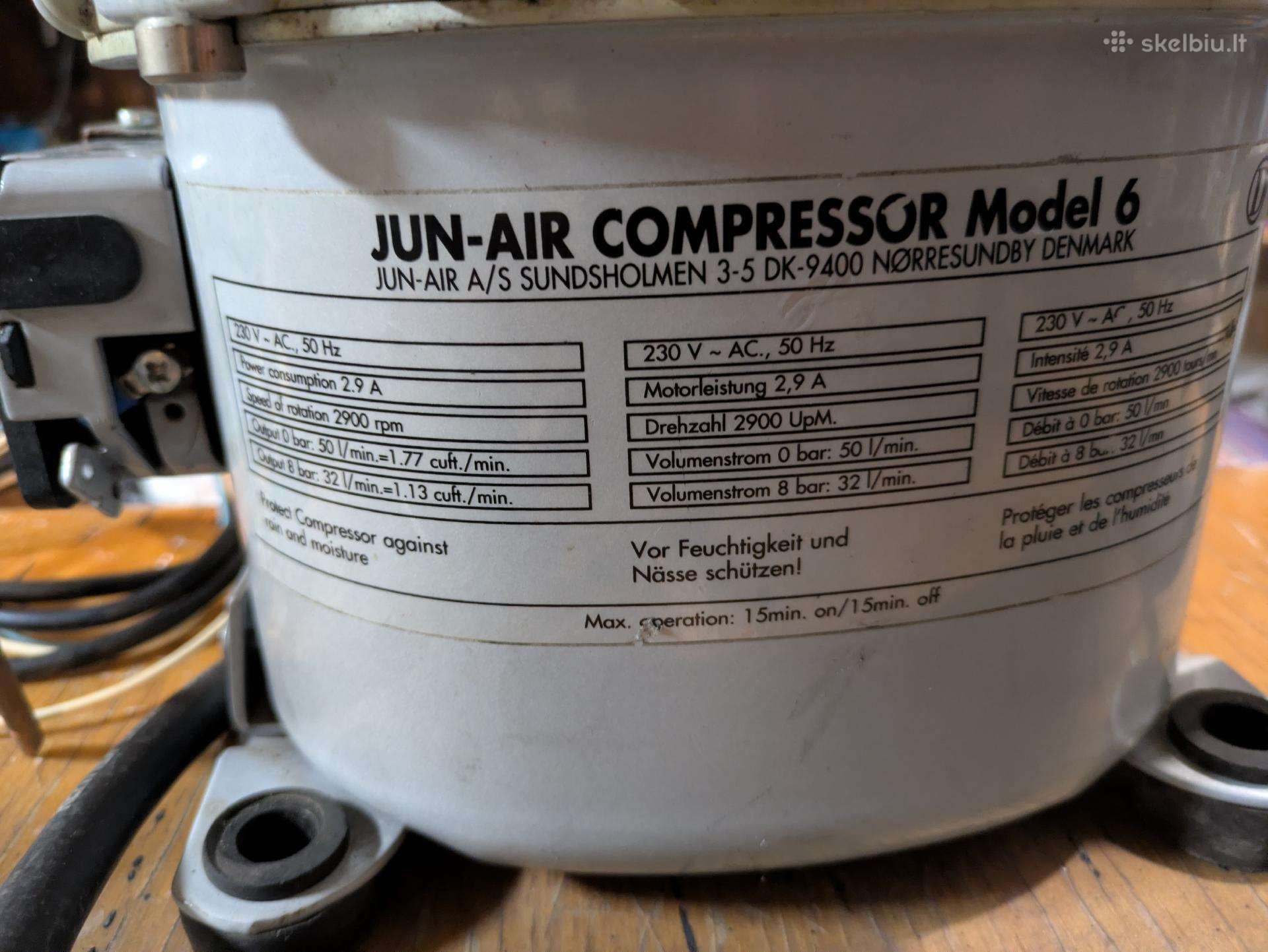 Jun-air 6 kompresorius su resiveriais ir pneumati
