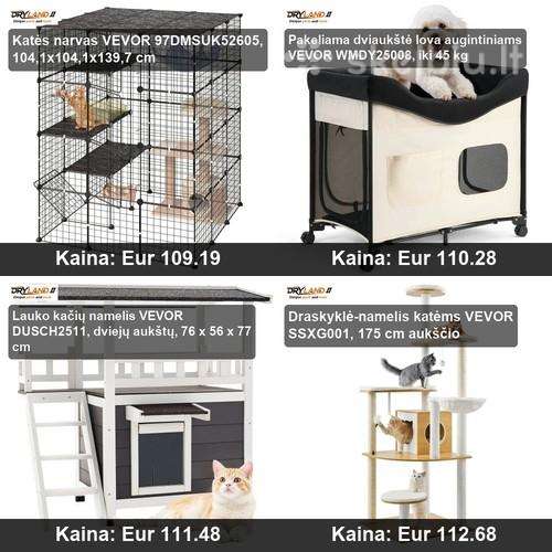 Šunims, katėms šildoma įranga, drabužiai