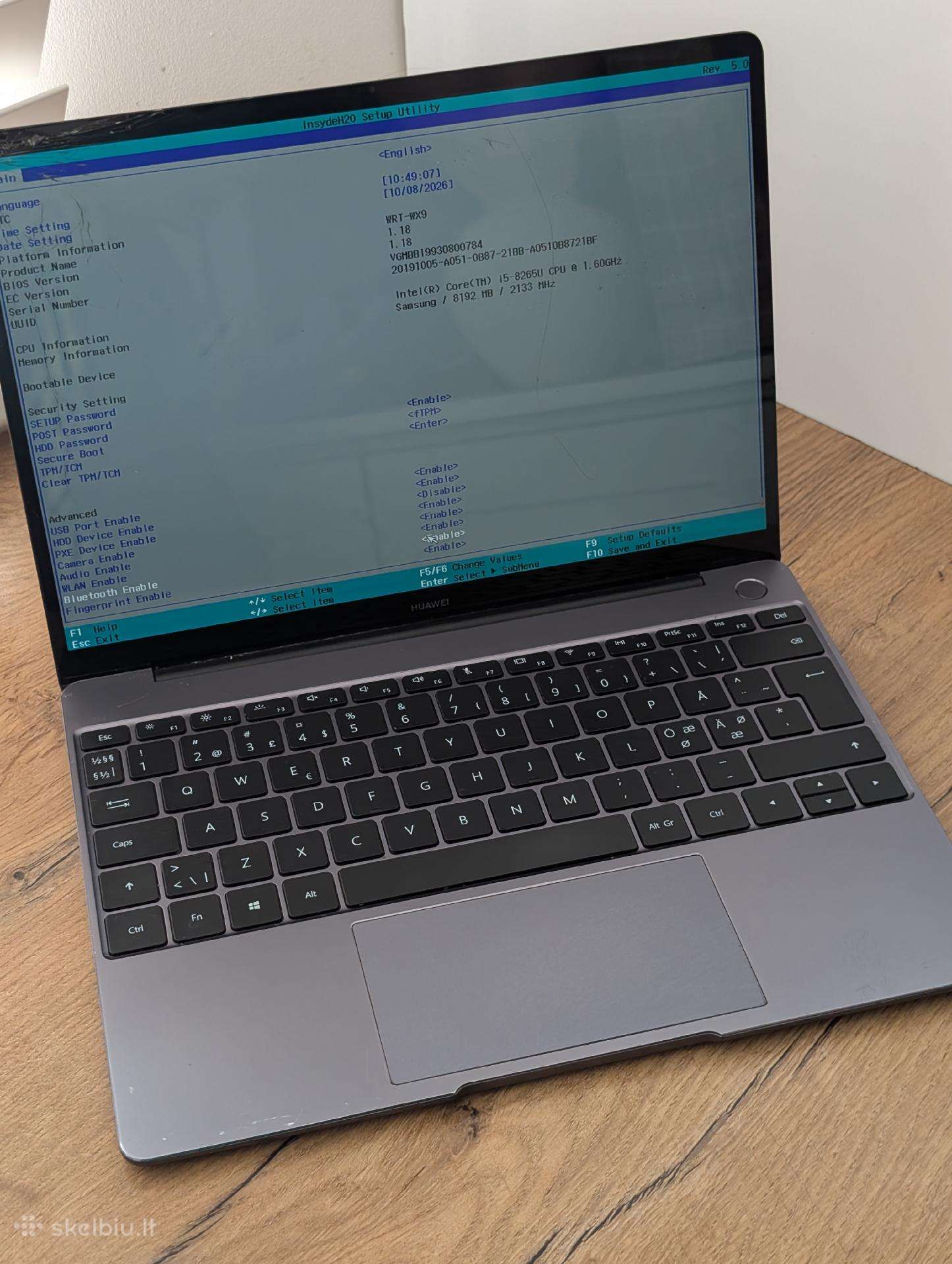 Huawei Matebook 13 nešiojamas kompiuteris