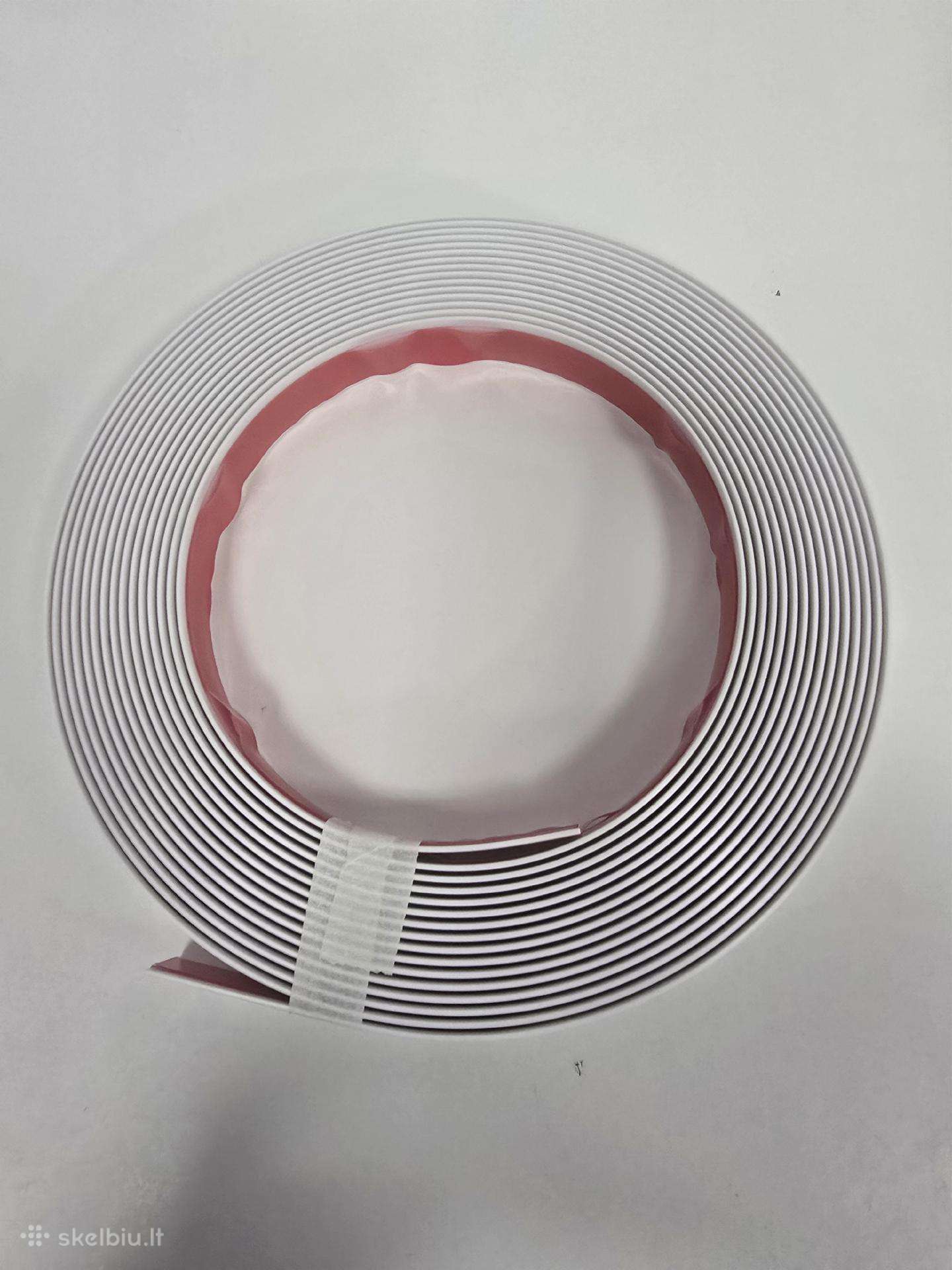 Balta matinė lipni Pvc apdailos juosta, 7m2 cm