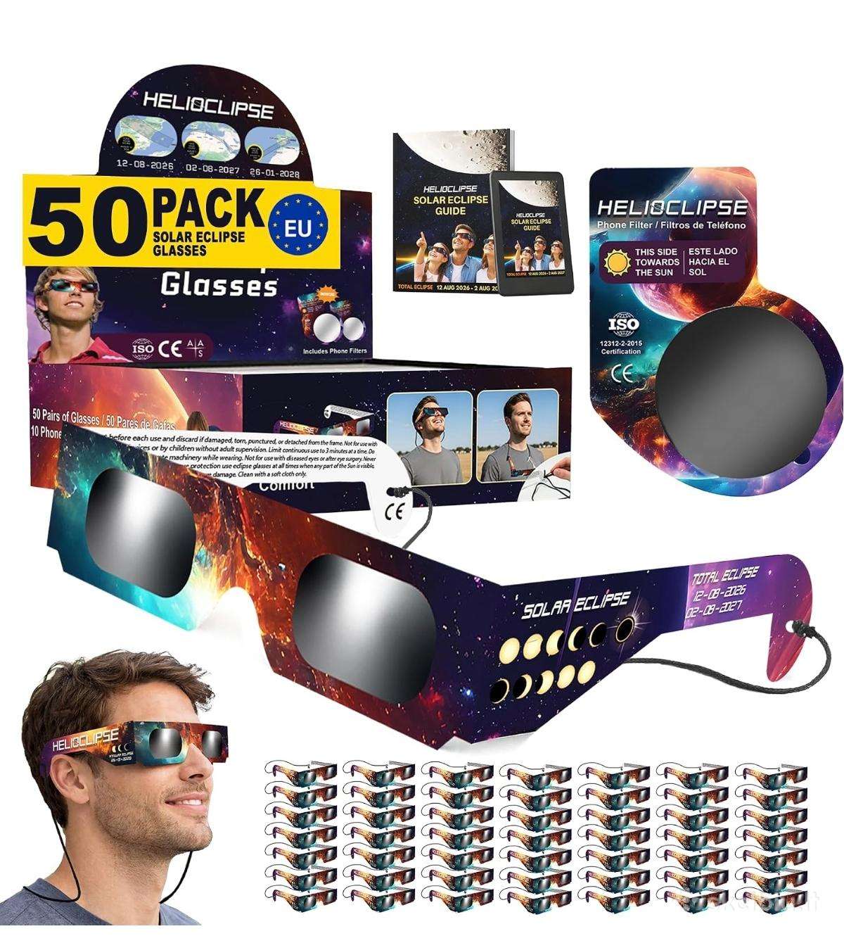 Saules užtemimo akiniai Helioclipse(50 vnt)