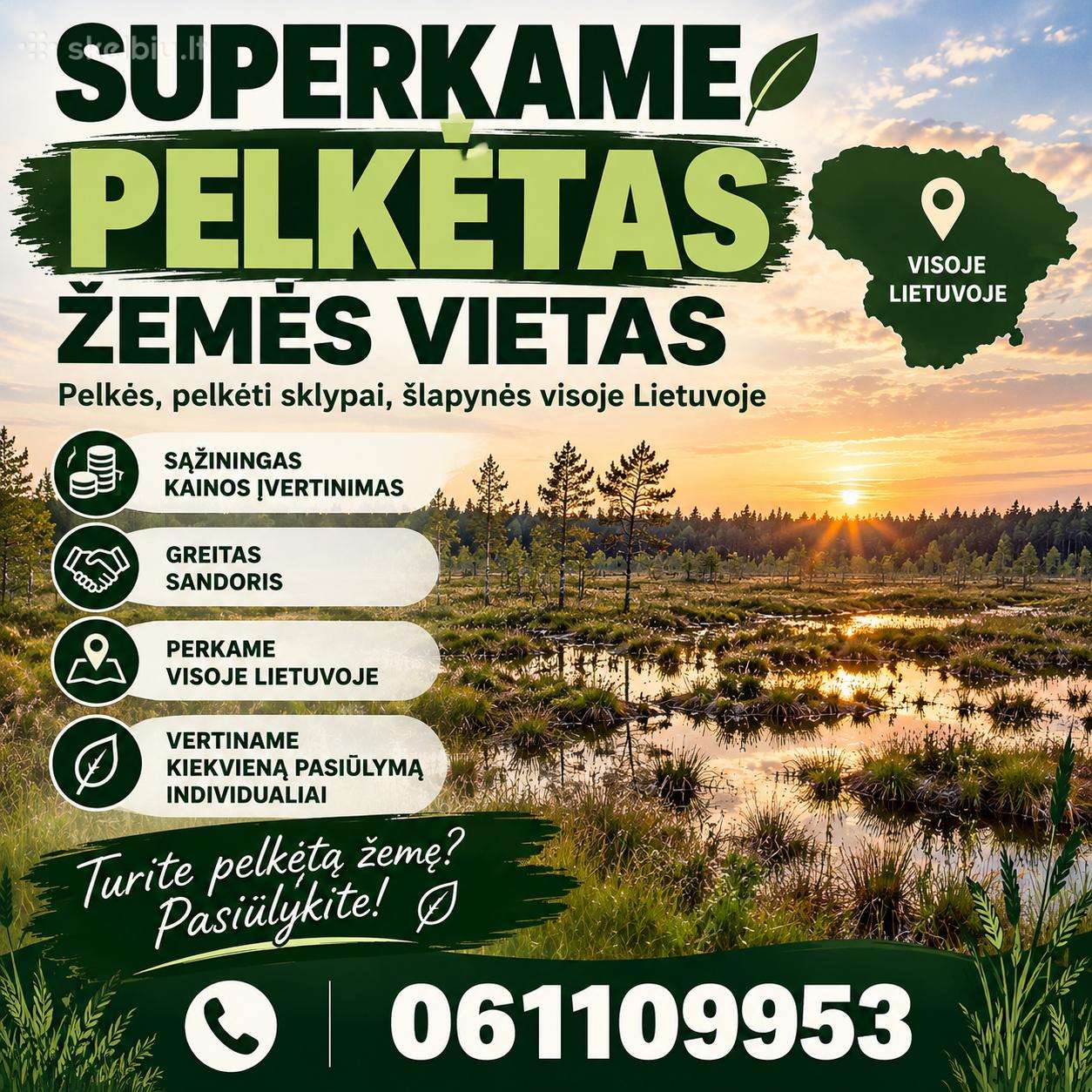 Superkame pelkes pelketas vietas