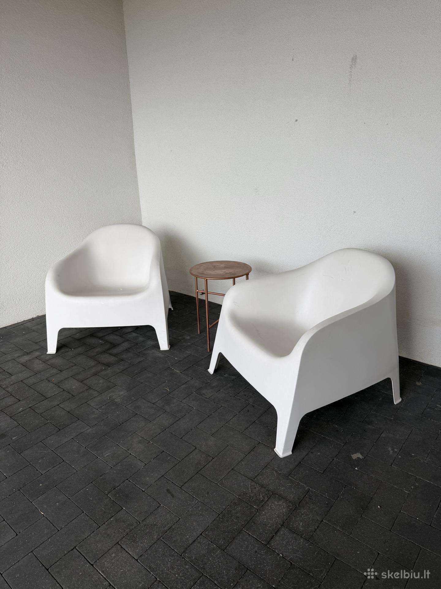 Ikea Skarpö lauko krėslas, balta 2vnt