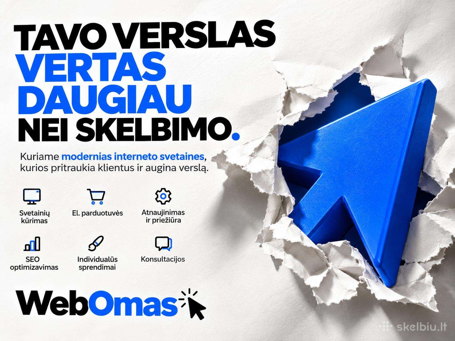 Modernių interneto svetainių kūrimas verslui