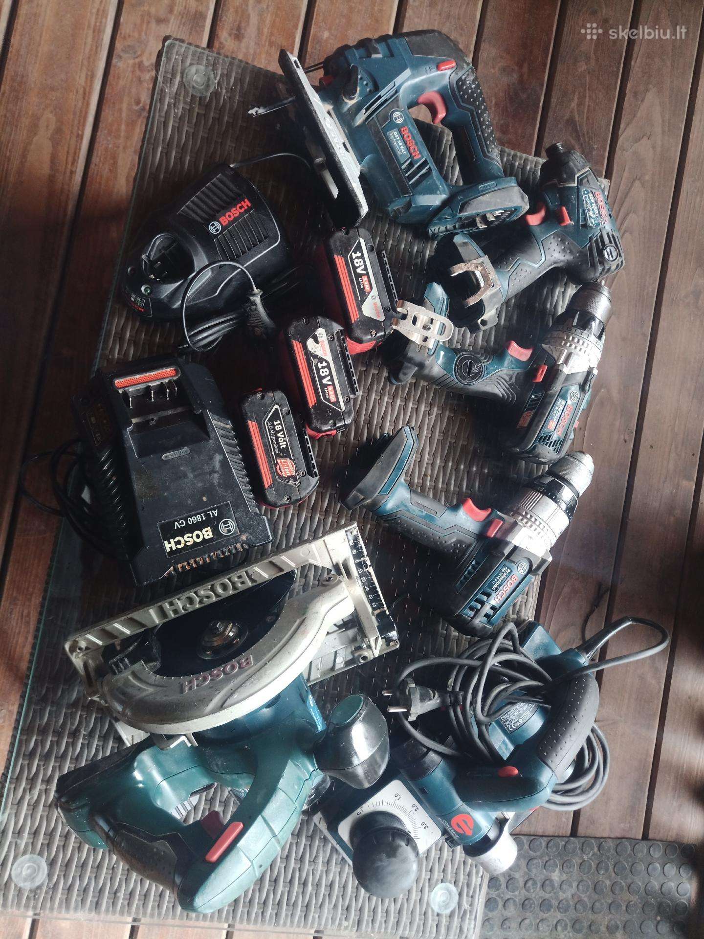 Bosch Profesional mažai naudoti įrankiai