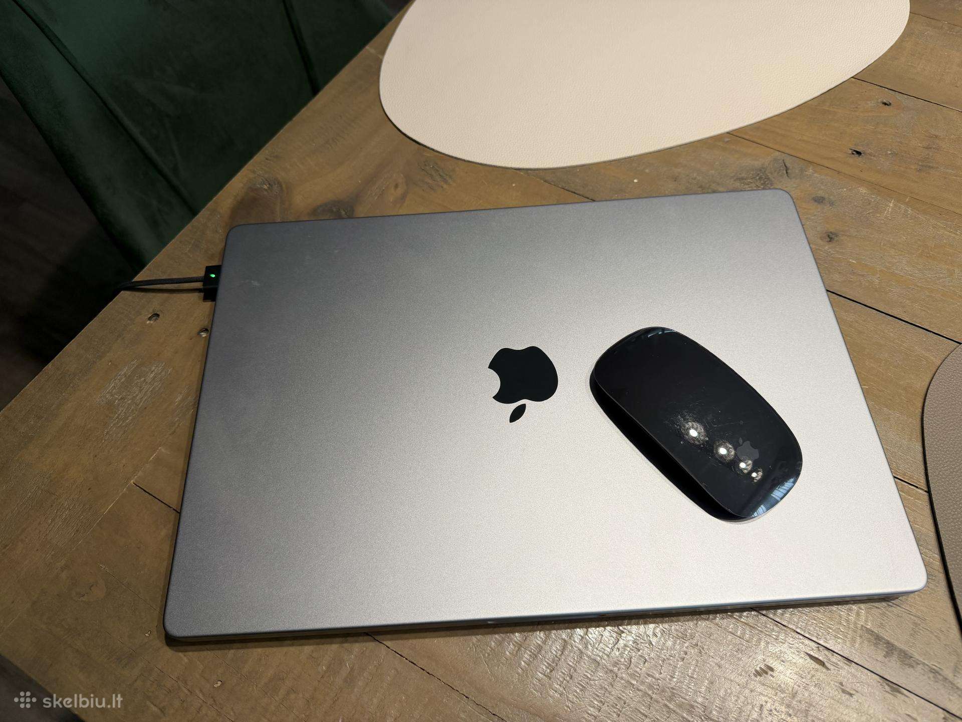 Pro 16"512gb Bat100% (14 ciklų!)pirkimo dok+pelė