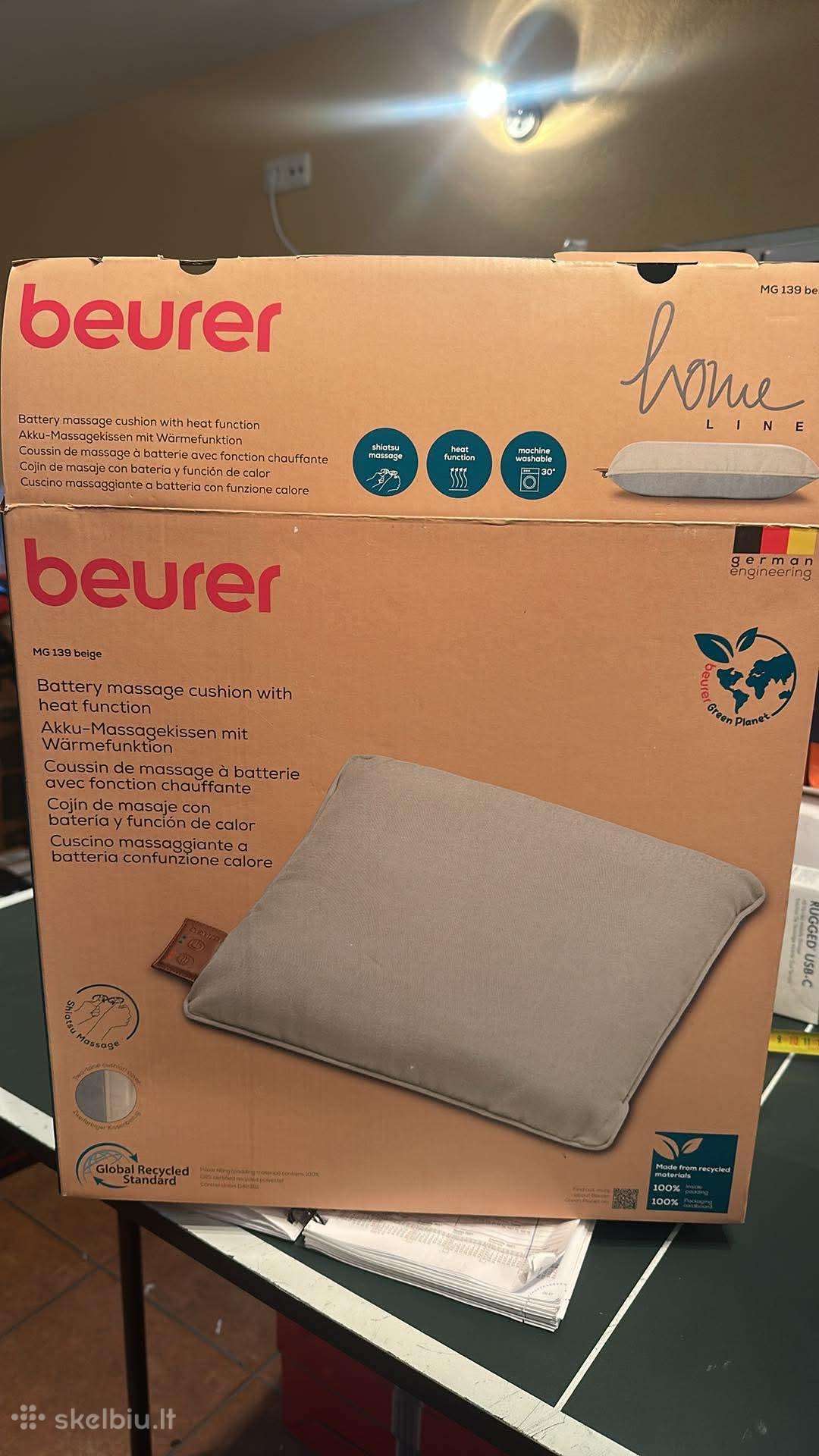 Beurer Mg 139 Beige masažinė pagalvė su šildymu