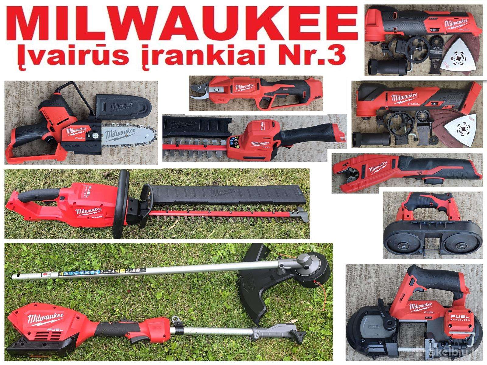 Milwaukee įvairūs įrankiai 3