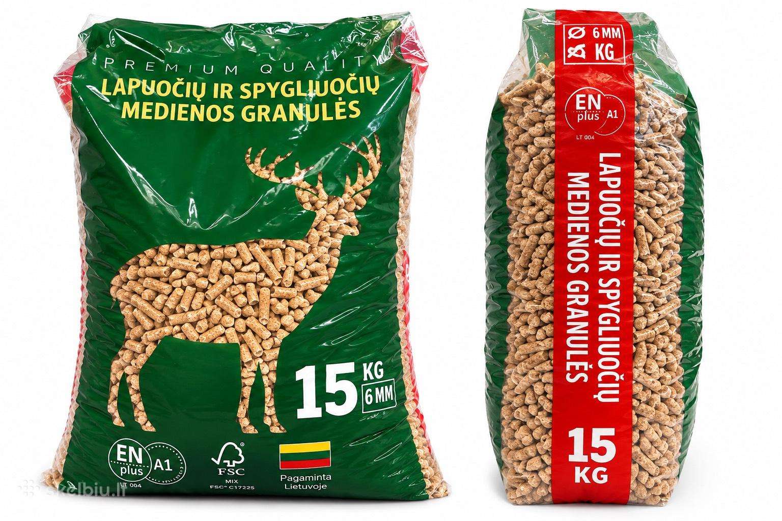 Briketai Ąžuolo, Granulės*340