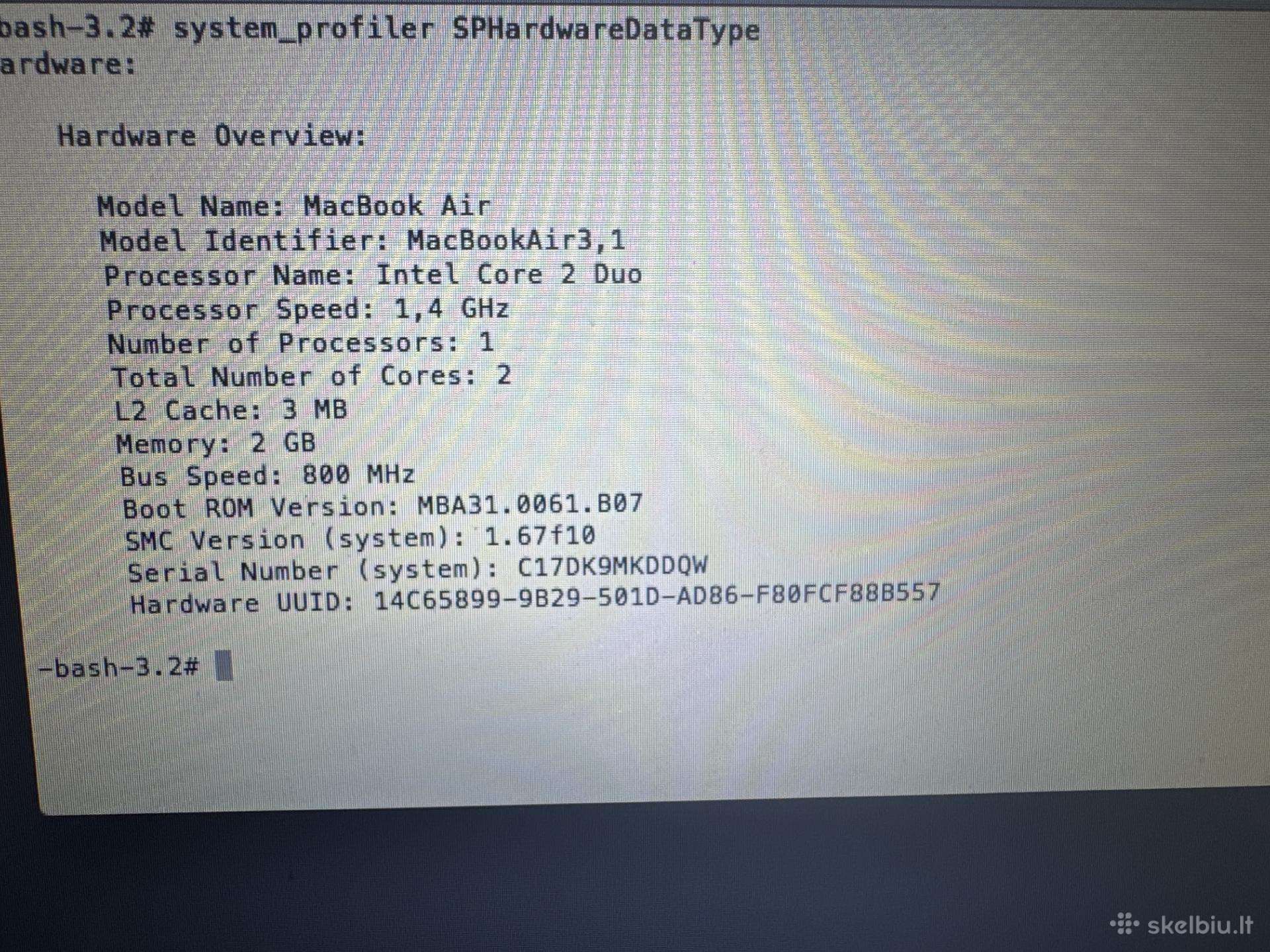 Parduodu „MacBook Air“ kompiuterį (128 GB)