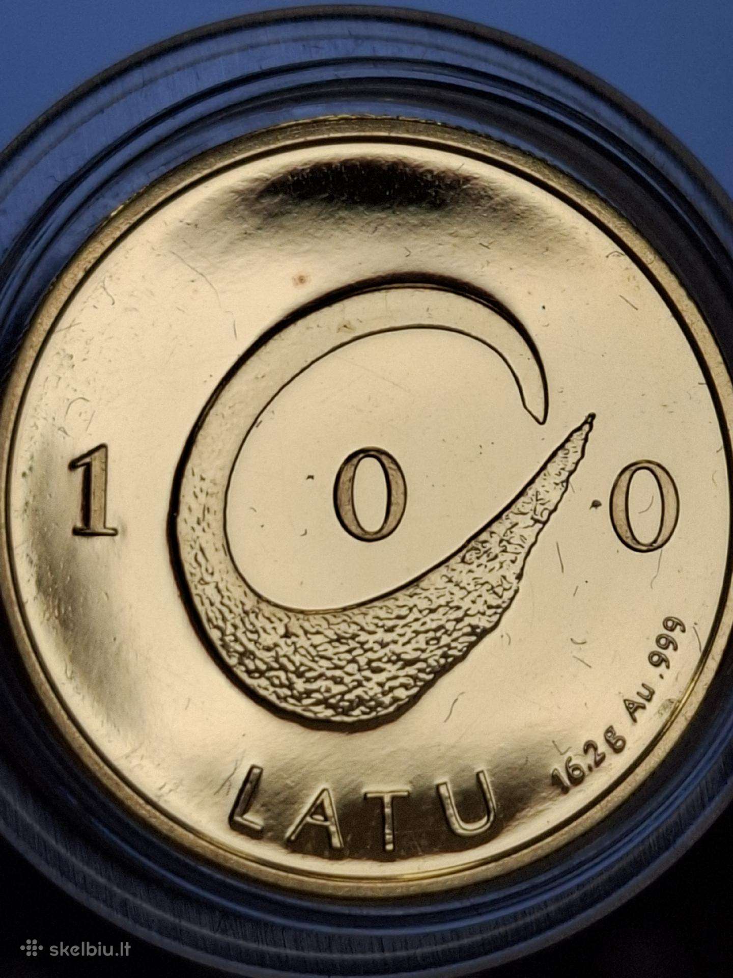 Latvija 1998m 100 latų 16.2g Au999 - 2050€