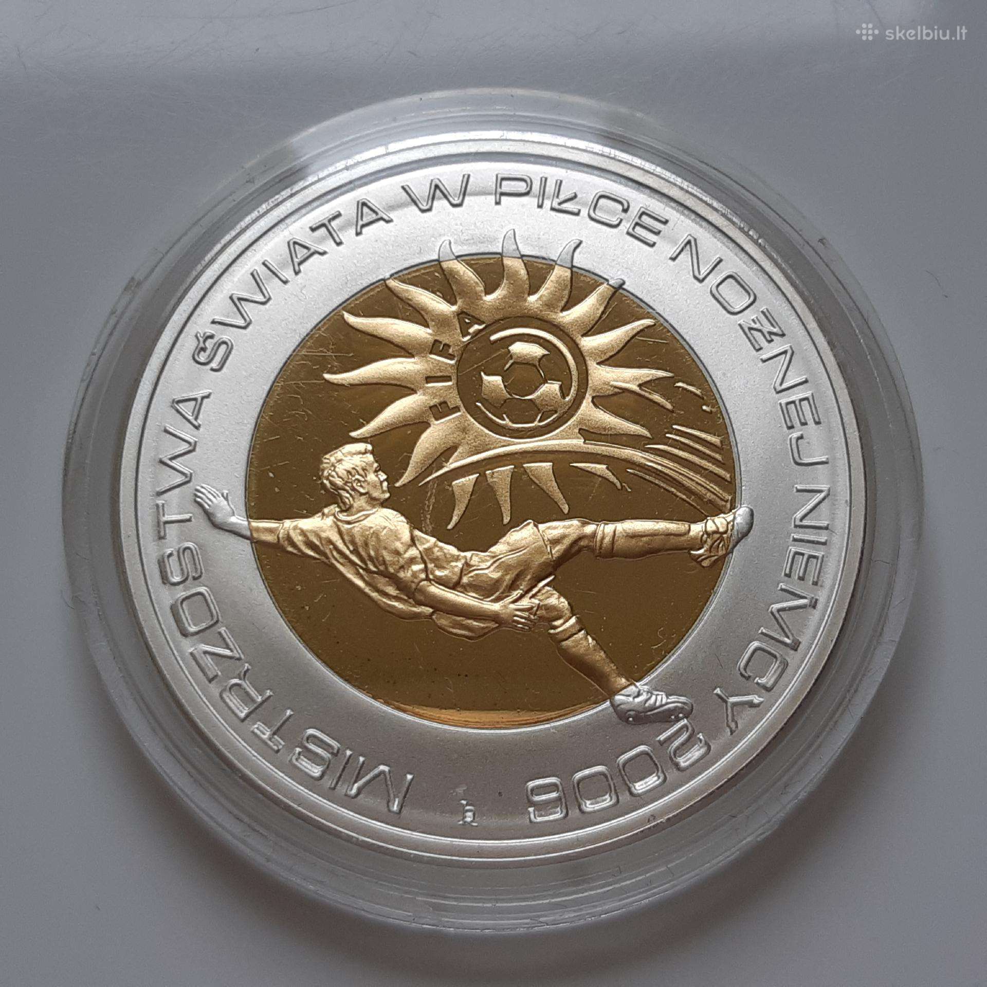 Lenkija 10 zlotų sidabras Futbolas 2006