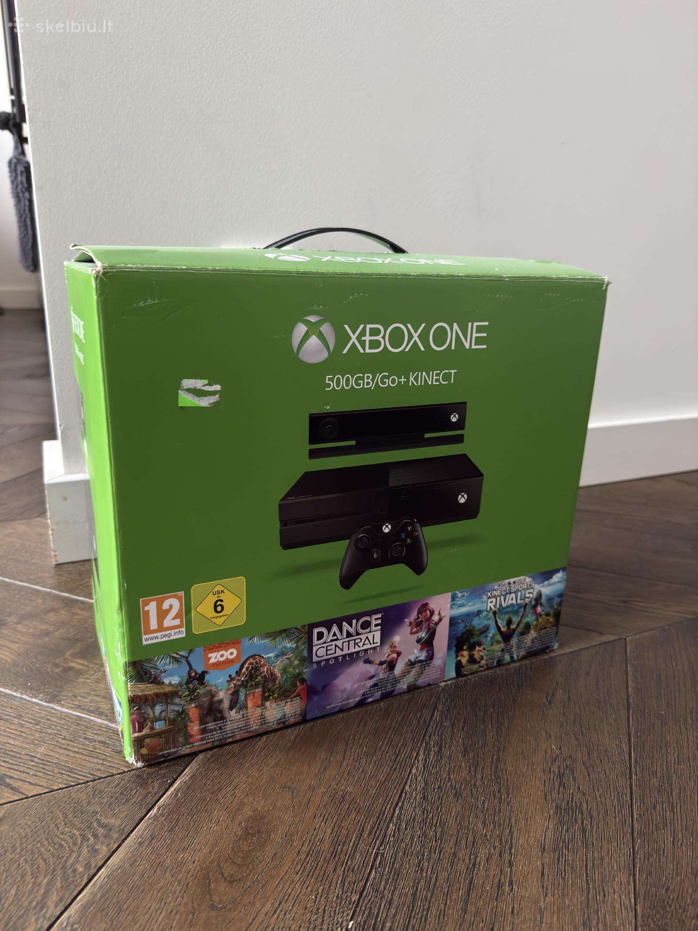 Xbox one 500gb + Kinect + žaidimai