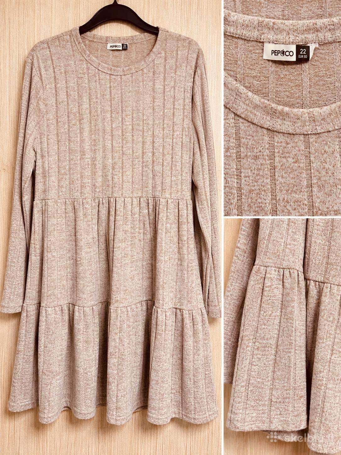 **Lengva smėlio spalvos Pep&co suknelė, 50 dydis
