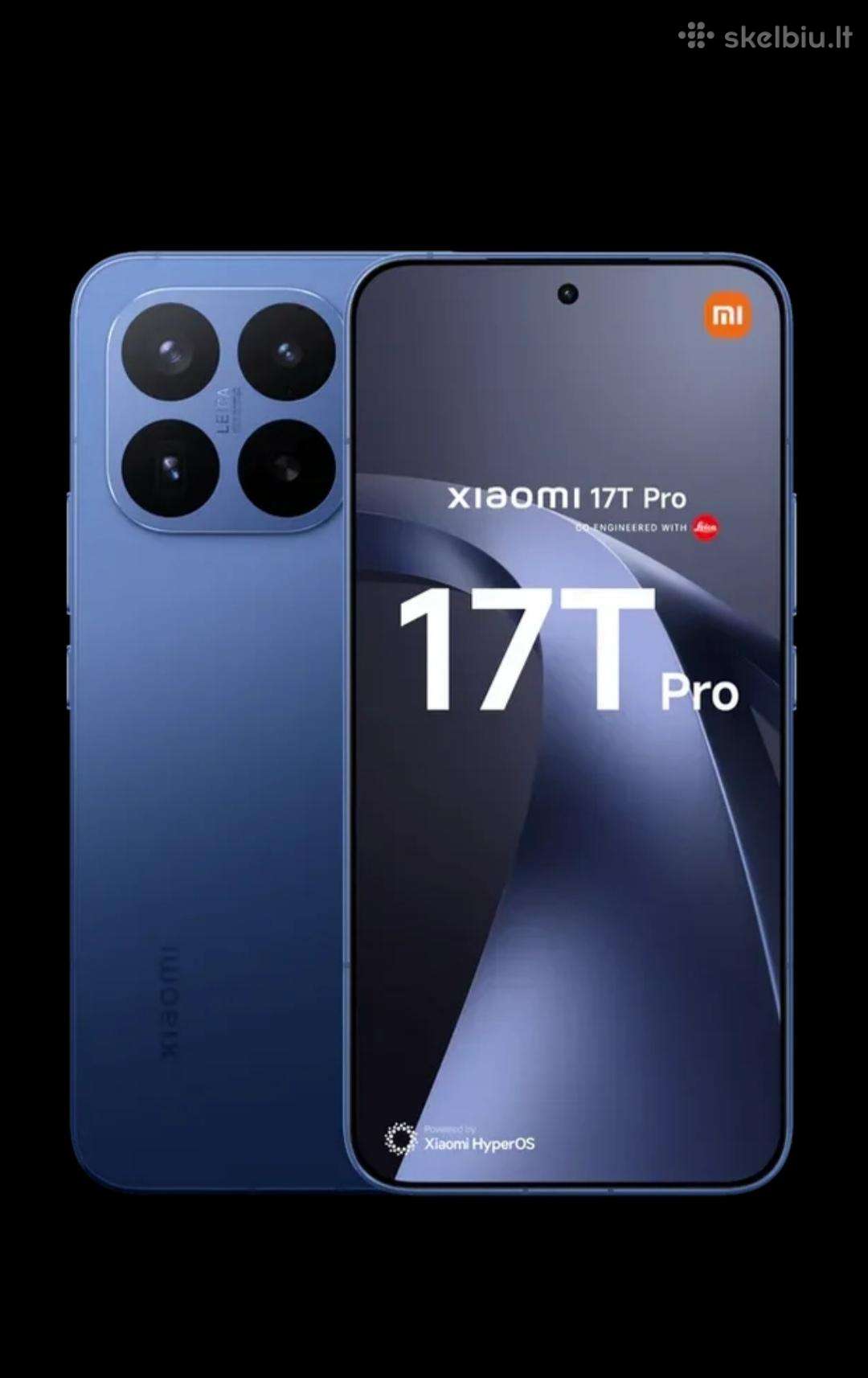 Xaomi 17t Pro, naujas, 512gb, 12 GB RAM, Deep Blue