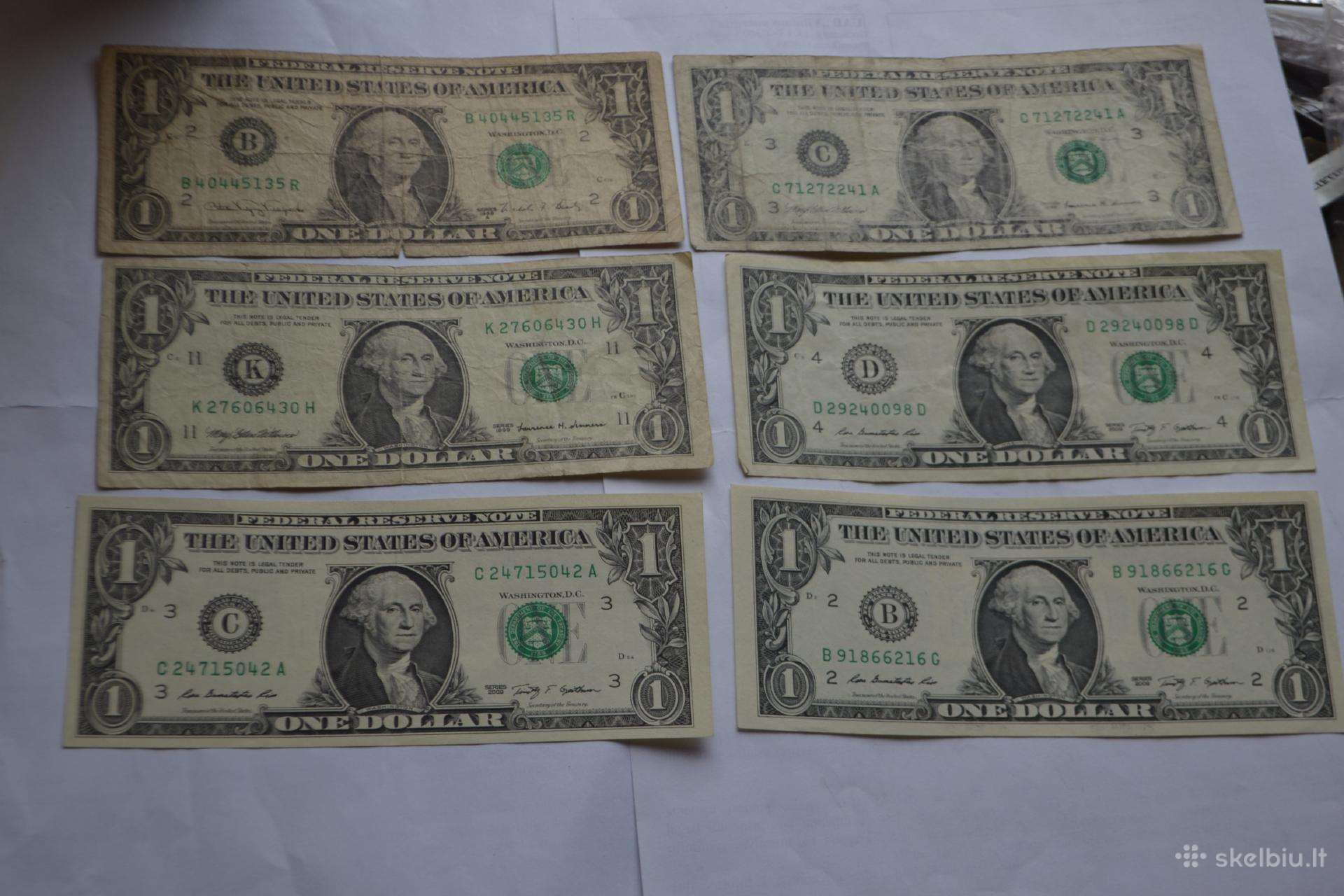 1 Doleris 1988,1999,1999,2009,2009,2009 m.