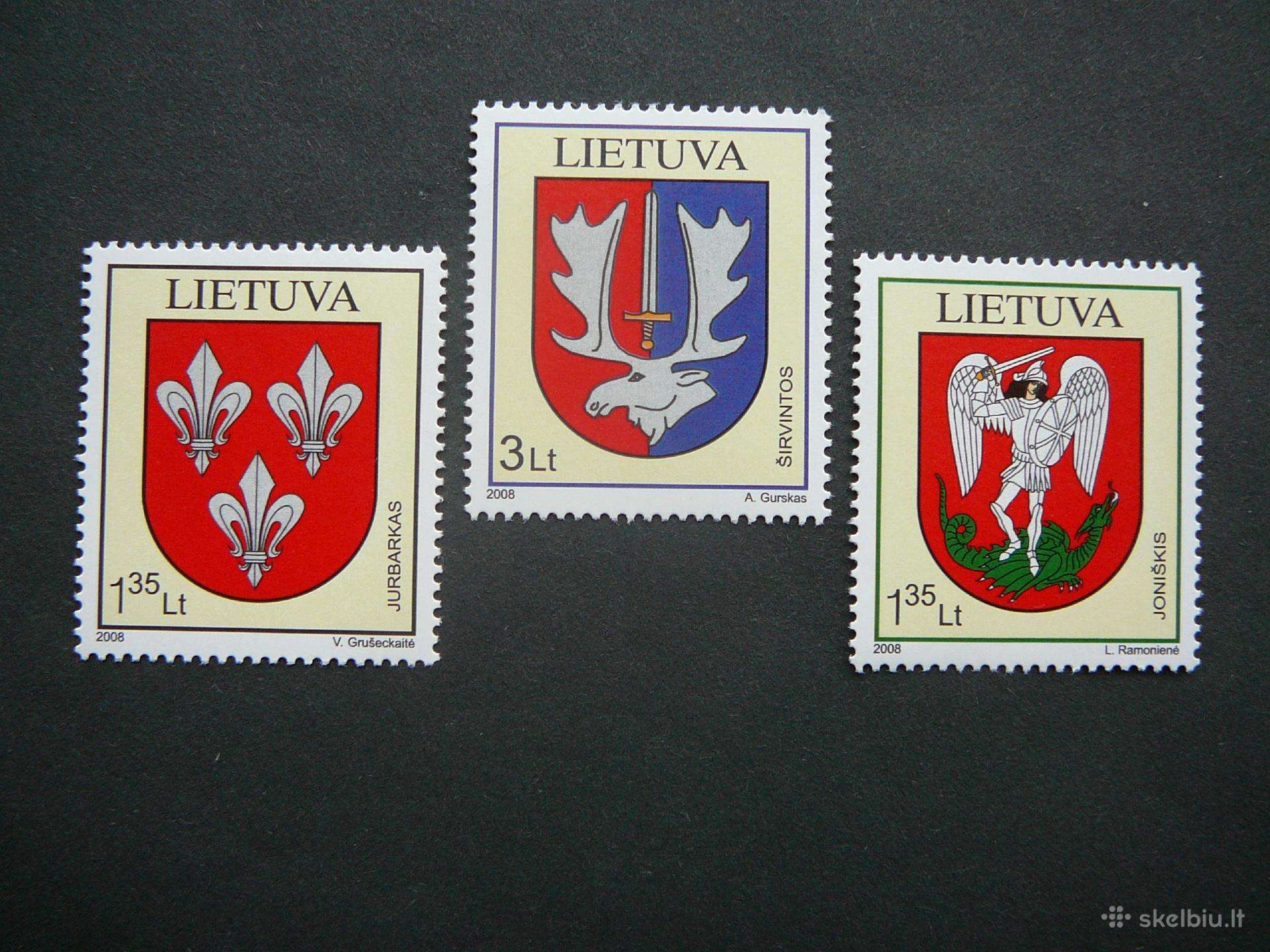 Lietuva 2008 Miestu herbai Mnh lit992/4S