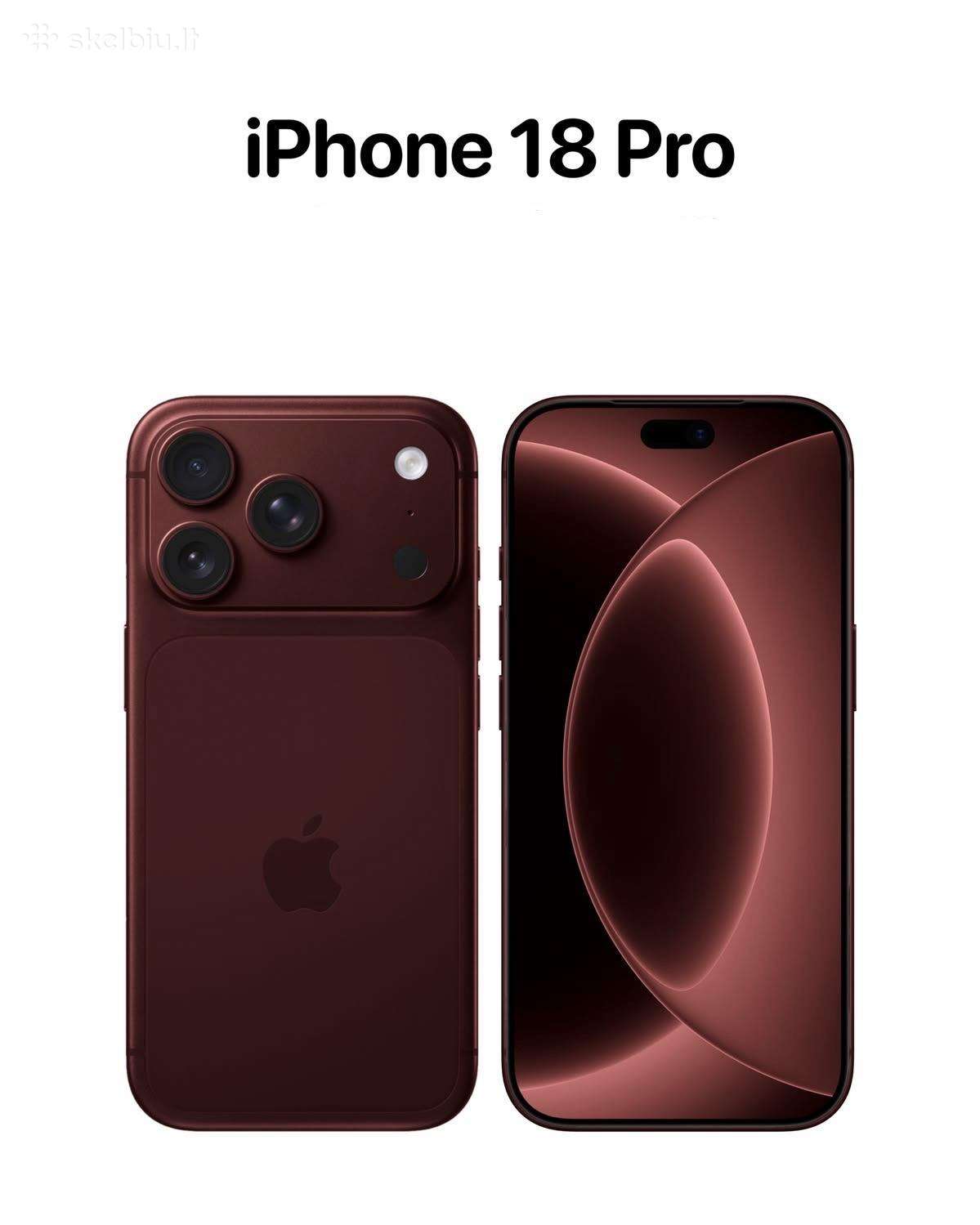 Ieškau iPhone 18 Pro Burgundy
