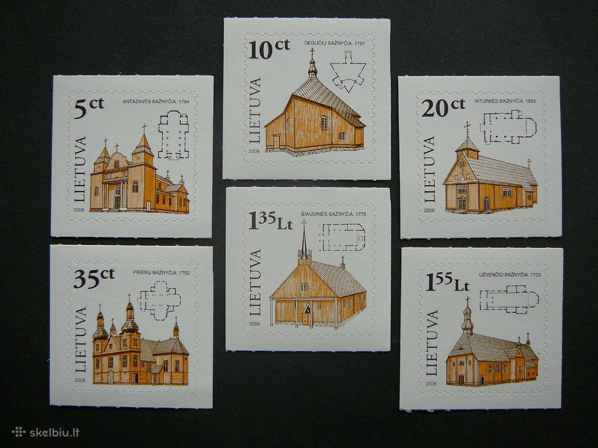 Lietuva 2008 Baznycios Standartai Mnh lit954/9s