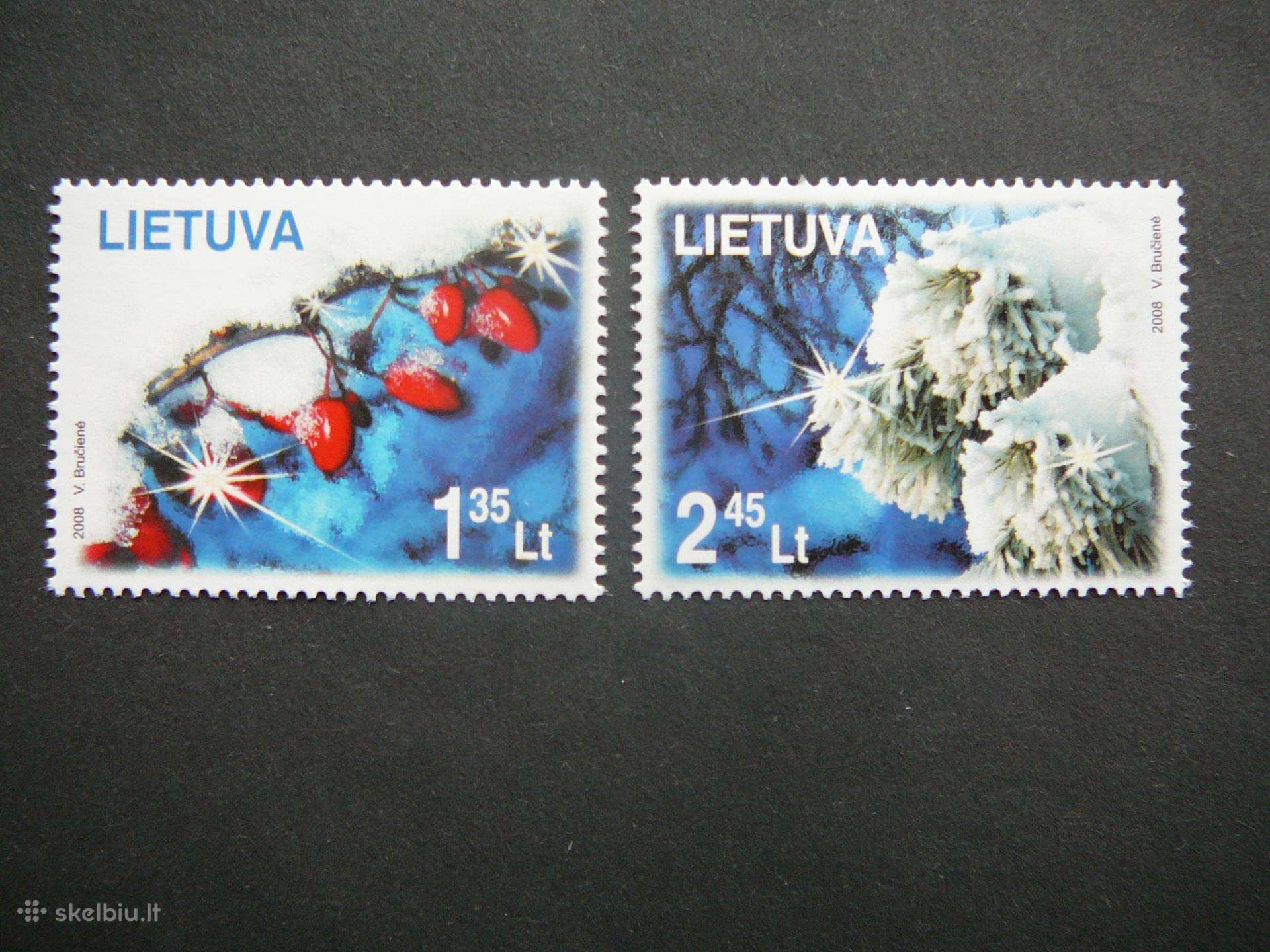 Lietuva 2008 Sventos Kaledos Mnh lit995/6s