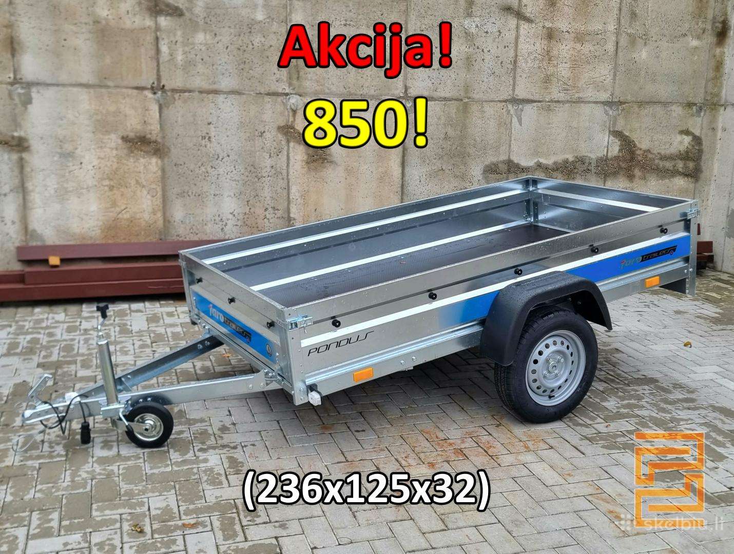 Nauja 2.36x125 Priekaba